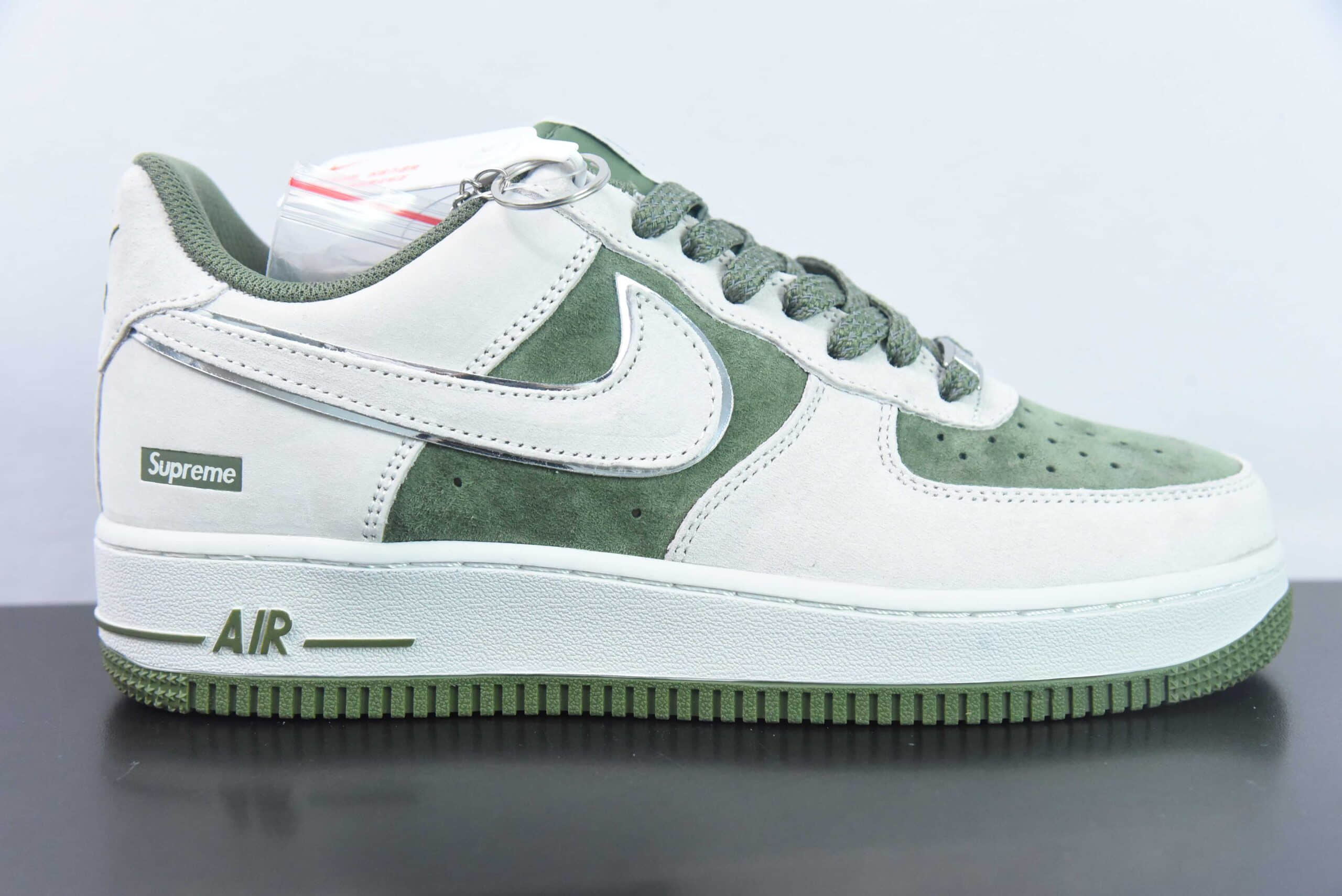 耐克Nike Air Force 1 AF1浅灰绿 SUP联名印花空军一号低帮休闲板鞋纯原版本 货号：ME2392-106