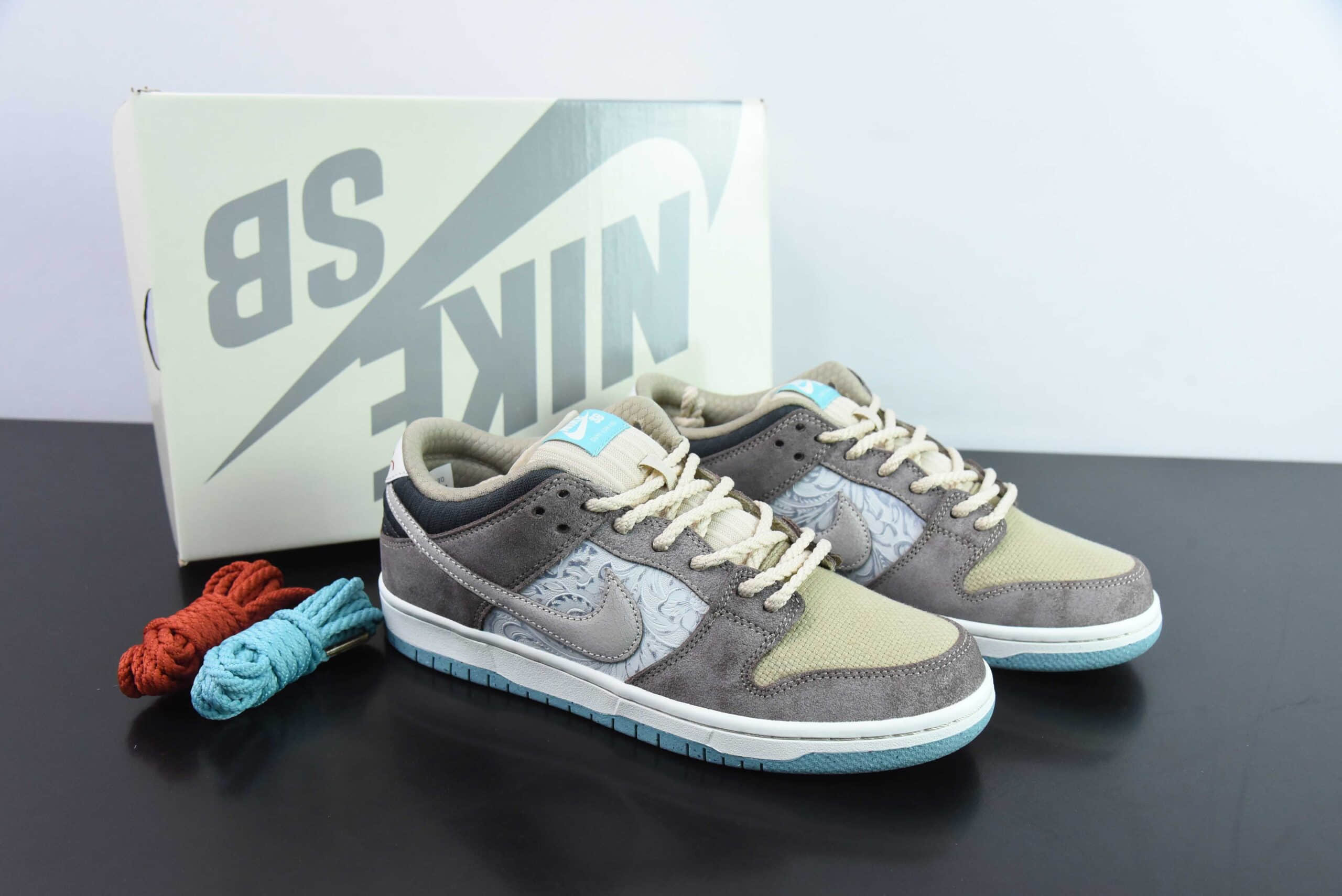 耐克Nike SB Dunk Low Big Money Savin 浮雕棕灰SB低帮休闲板鞋纯原版本 货号：FZ3129-200 