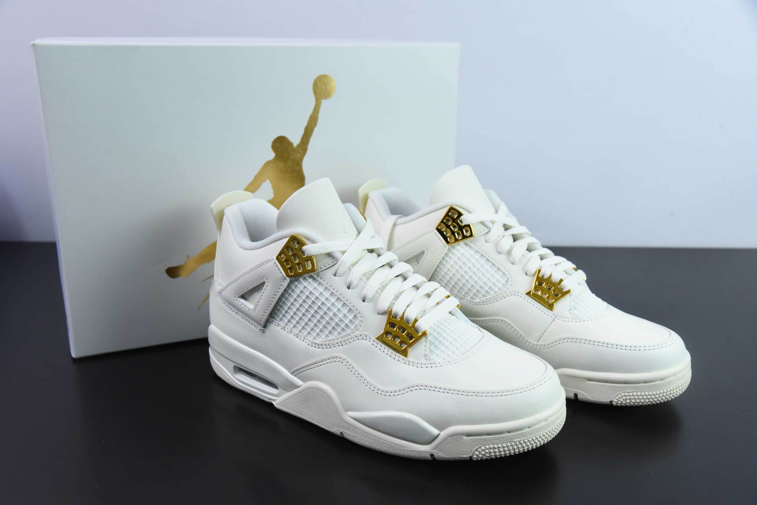 乔丹Air Jordan AJ4 Retro 盐白金扣男子文化篮球鞋纯原版本 货号：AQ9129-170
