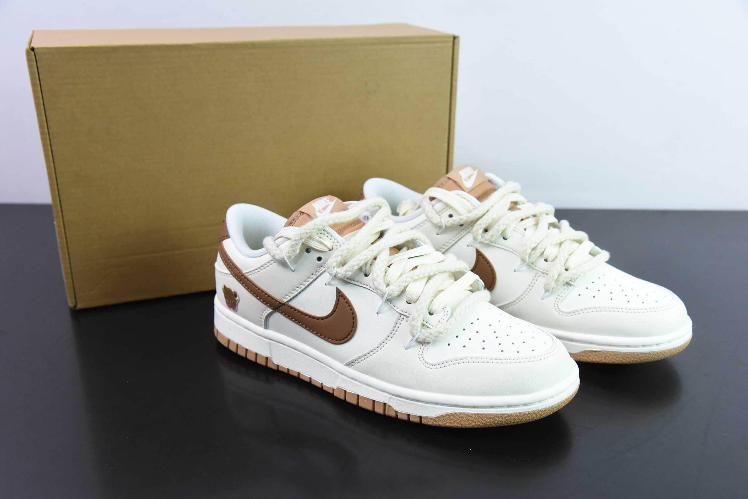 耐克Nike Dunk Low 豆乳熊仔美拉德棕米SB低帮休闲滑板鞋纯原版本 货号：DD1873-200 