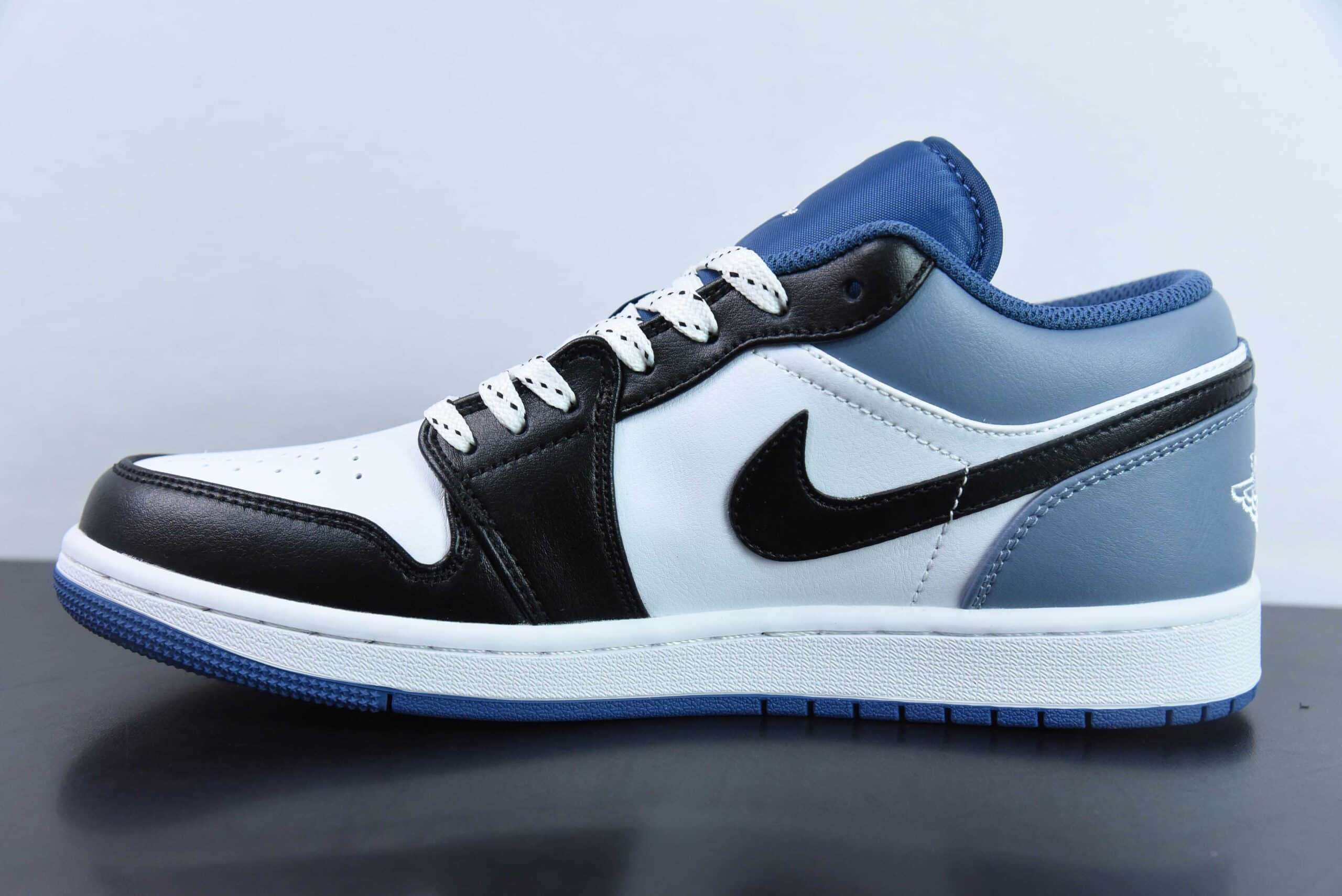 乔丹Jordan Air Jordan 1 Low “White Black”AJ1午夜星空海军蓝黑白蓝防滑耐磨减震低帮复古百搭文化篮球鞋纯原版本 货号：553558-414 