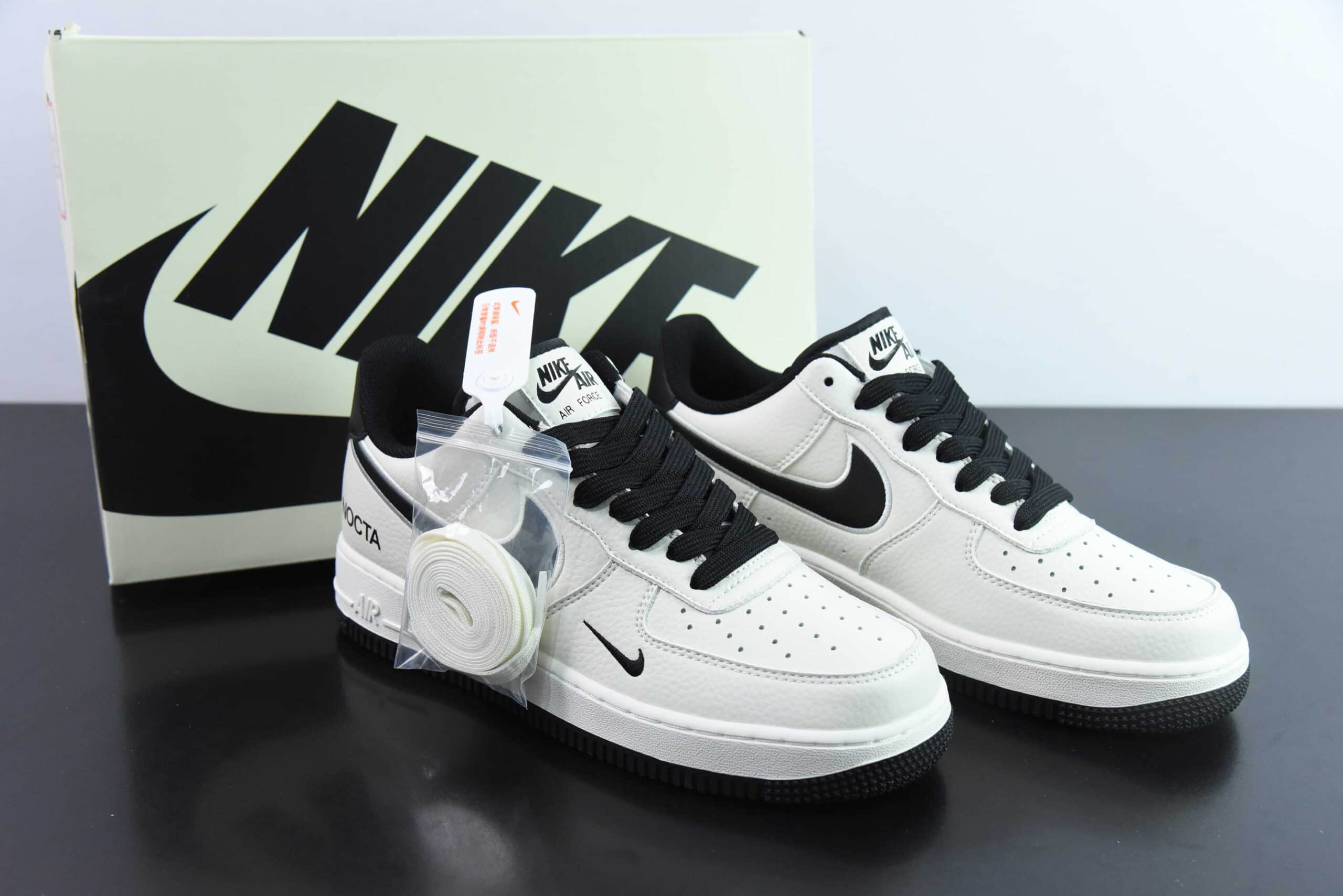 耐克Nike Nocta x Nk Air Force 1'07 Low黑白小勾空军一号低帮休闲板鞋纯原版本 货号：NO0224-023