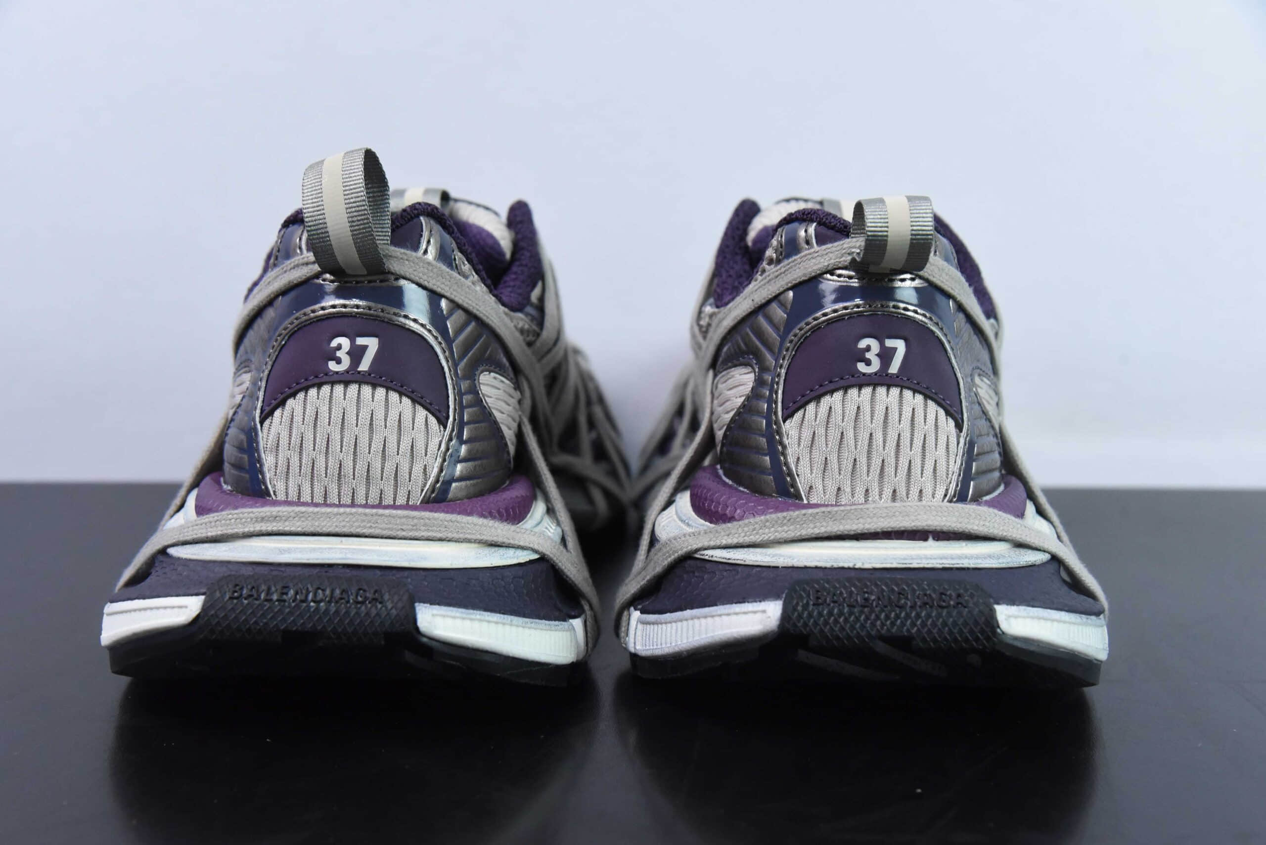 巴黎世家BALENCIAGA 3XL Sneakers 3+巴黎世家十代3XL深紫木乃伊复古老爹鞋纯原版本 货号：734731W3XL51269