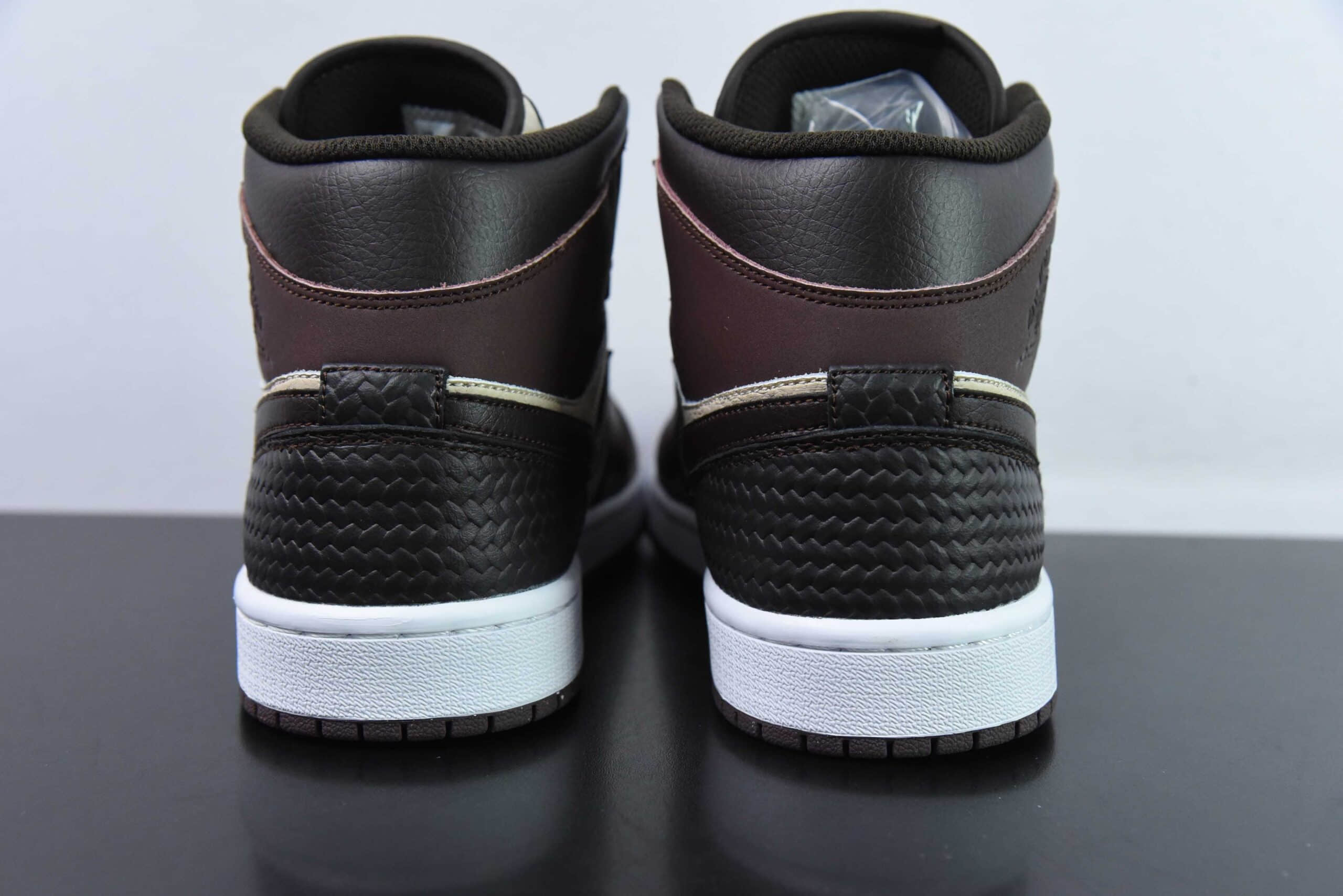 乔丹Air Jordan 1 Mid AJ1米黑棕中邦文化休闲板鞋纯原版本 货号:FZ4359-200