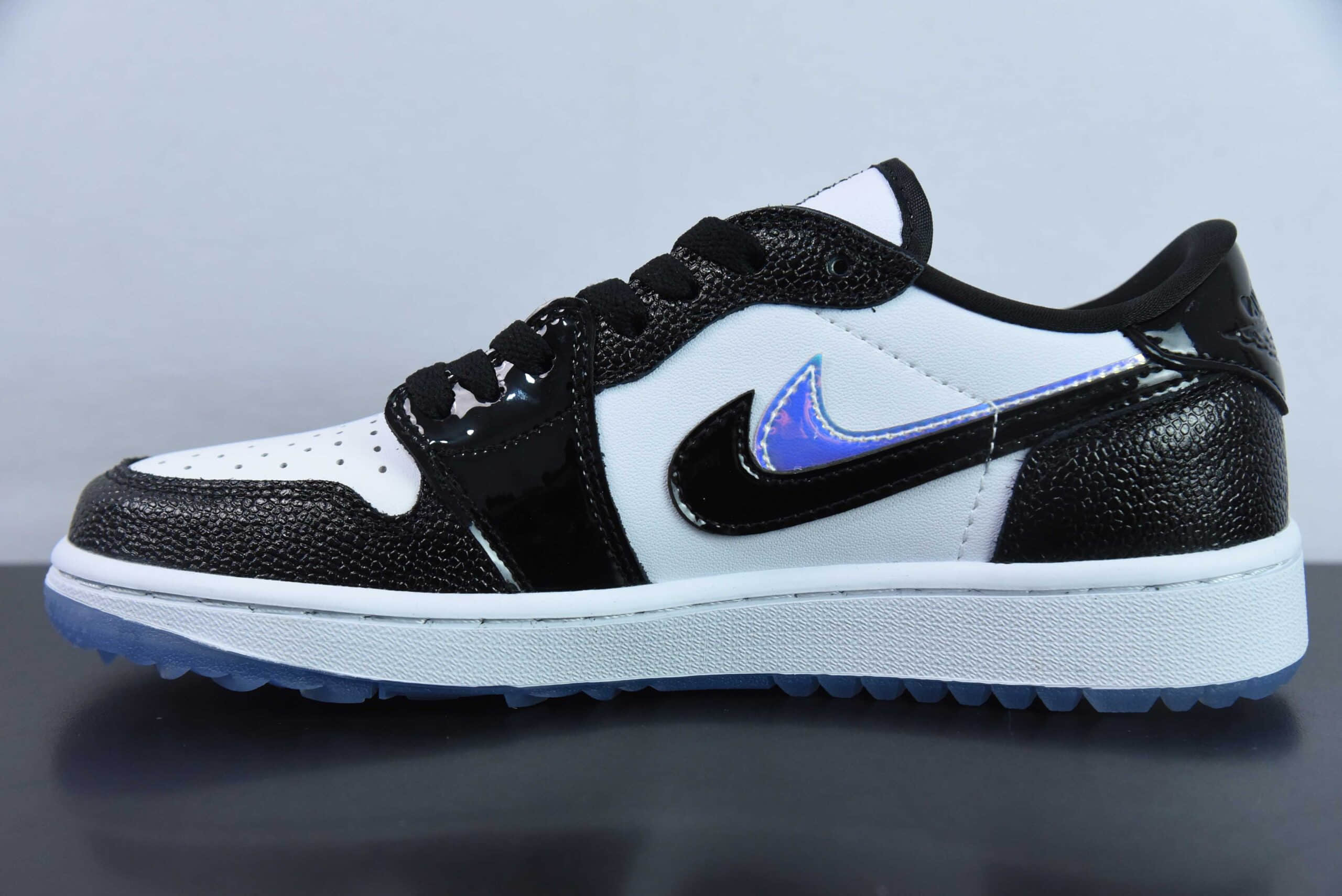 乔丹Air Jordan 1 Low Golf AJ1全新高尔夫版镭射漆皮黑双钩低帮文化篮球鞋纯原版本 货号：FZ4159-100 