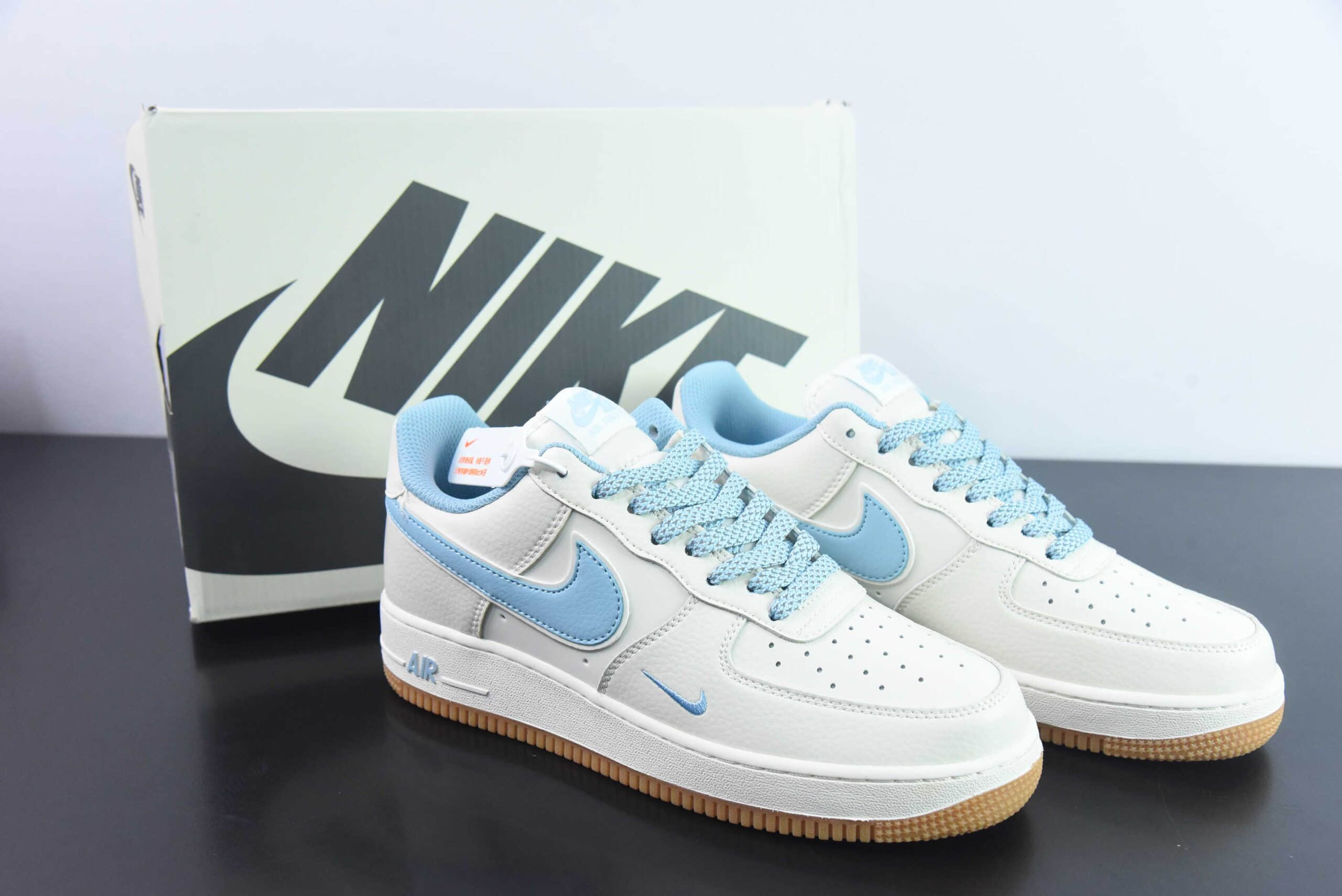 耐克NIke Air Force 1 '07 Low “米白浅蓝满天星”空军一号低帮运动鞋纯原版本 货号:HD1689-108