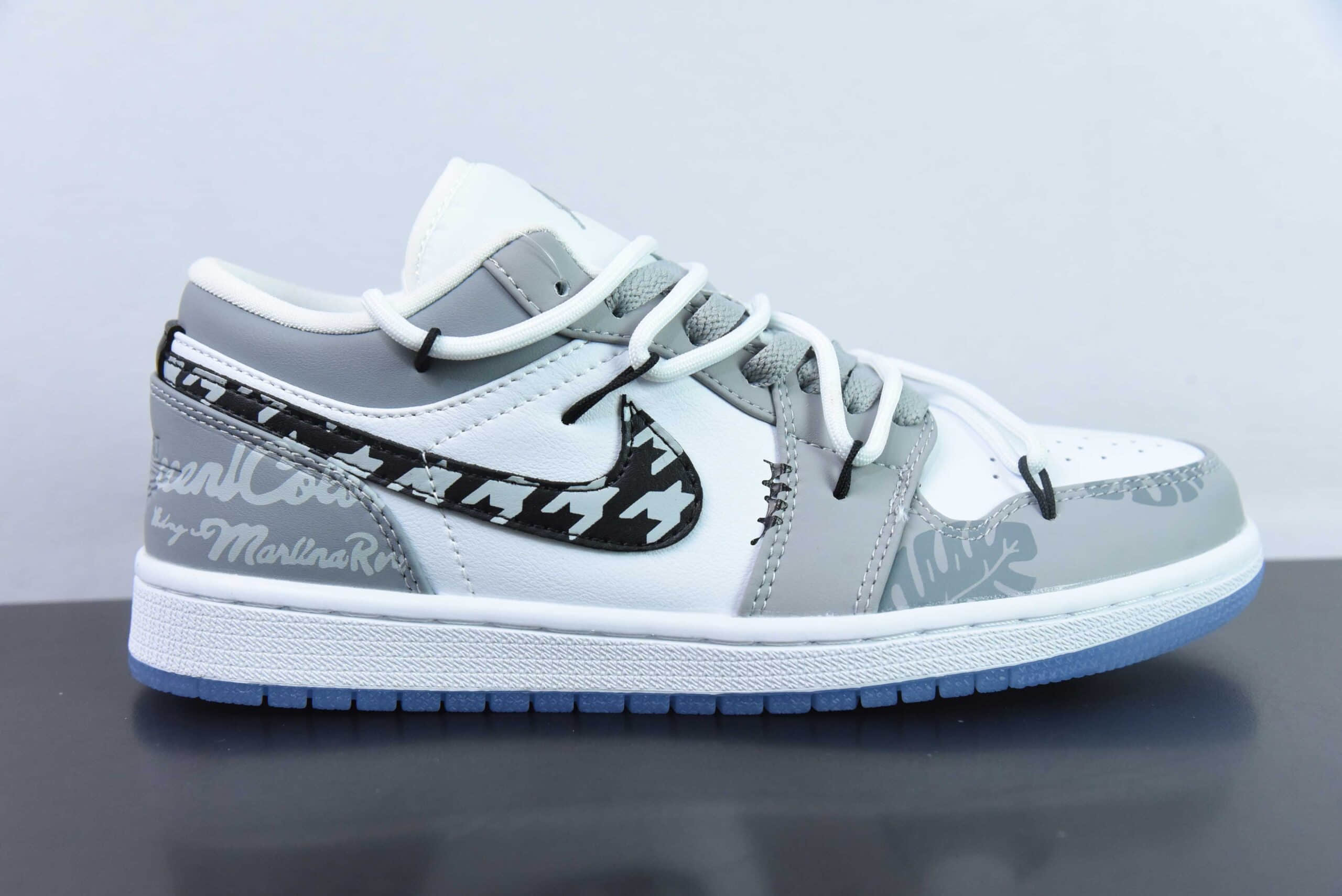 乔丹Air Jordan AJ1 Low 丛林树叶绑带低帮休闲篮球鞋纯原版本 货号：DC0774-105