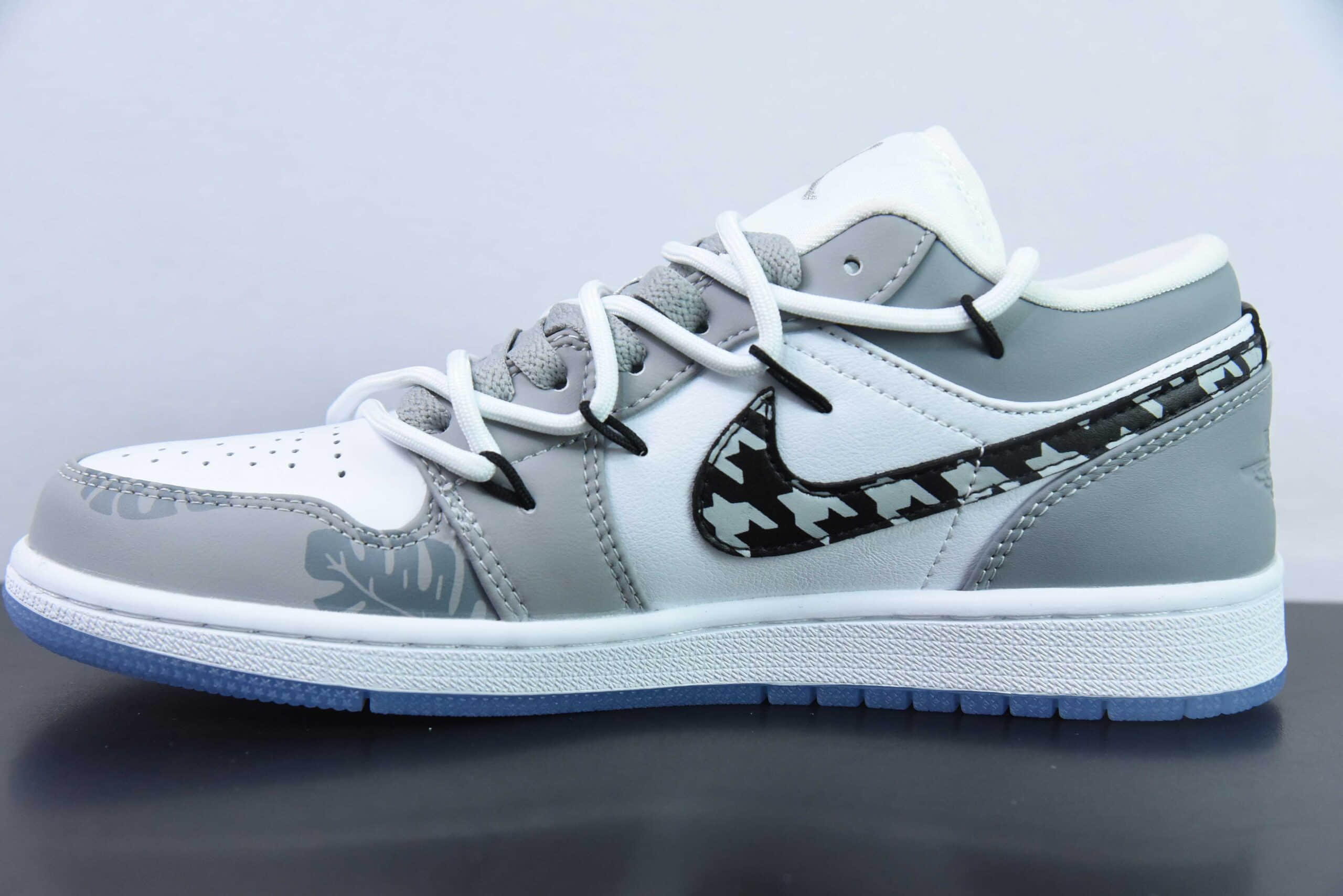 乔丹Air Jordan AJ1 Low 丛林树叶绑带低帮休闲篮球鞋纯原版本 货号：DC0774-105