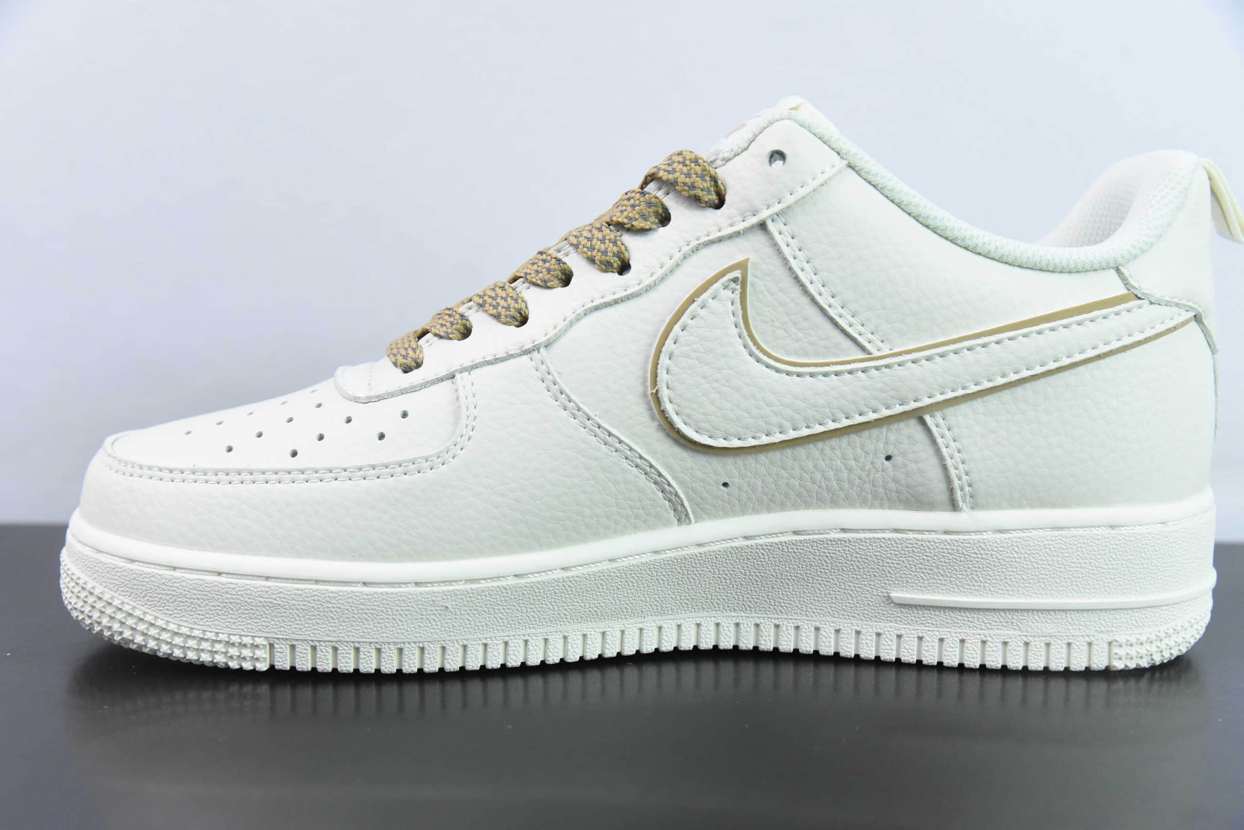 耐克Nike Air Force 1 Low '07 “经典卡其小勾”满天星低帮空军一号休闲板鞋纯原版本 货号：MJ0319-027