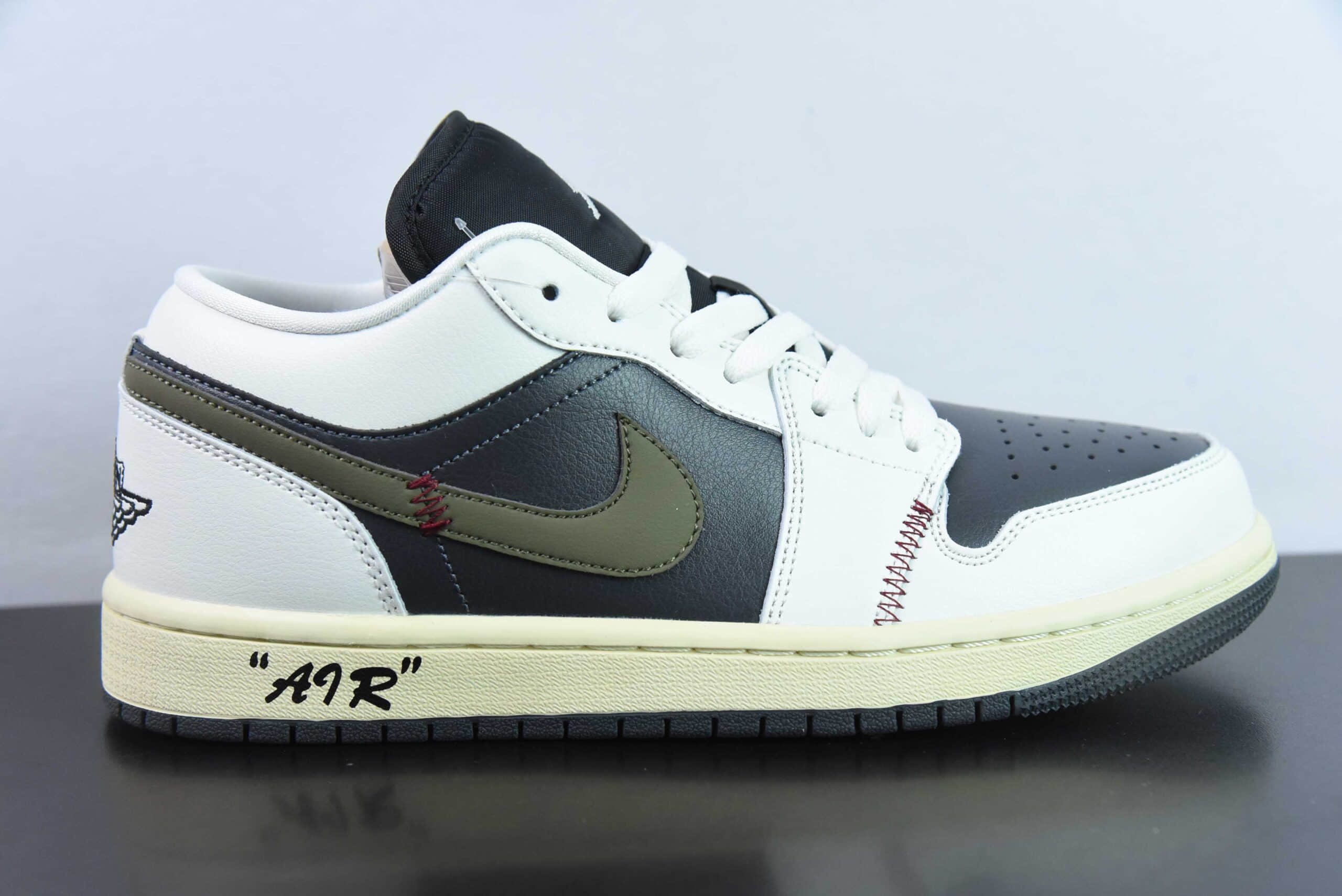 乔丹Air Jordan 1 Low 橄榄反转脚趾AJ1低帮休闲板鞋纯原版本 货号：DC0774-001