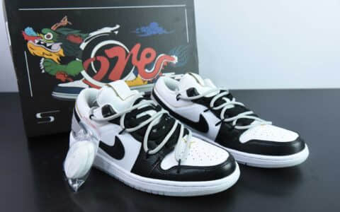 乔丹Air Jordan 1 Low 手绘绑绳解构低帮AJ1低帮休闲板鞋纯原版本 货号：FN8901-164