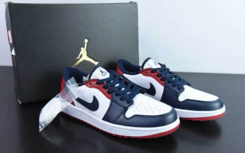 乔丹Air Jordan 1 Low Golf AJ1 乔1全新高尔夫版红白蓝脚趾低帮篮球鞋纯原版本 货号：DD9315-113