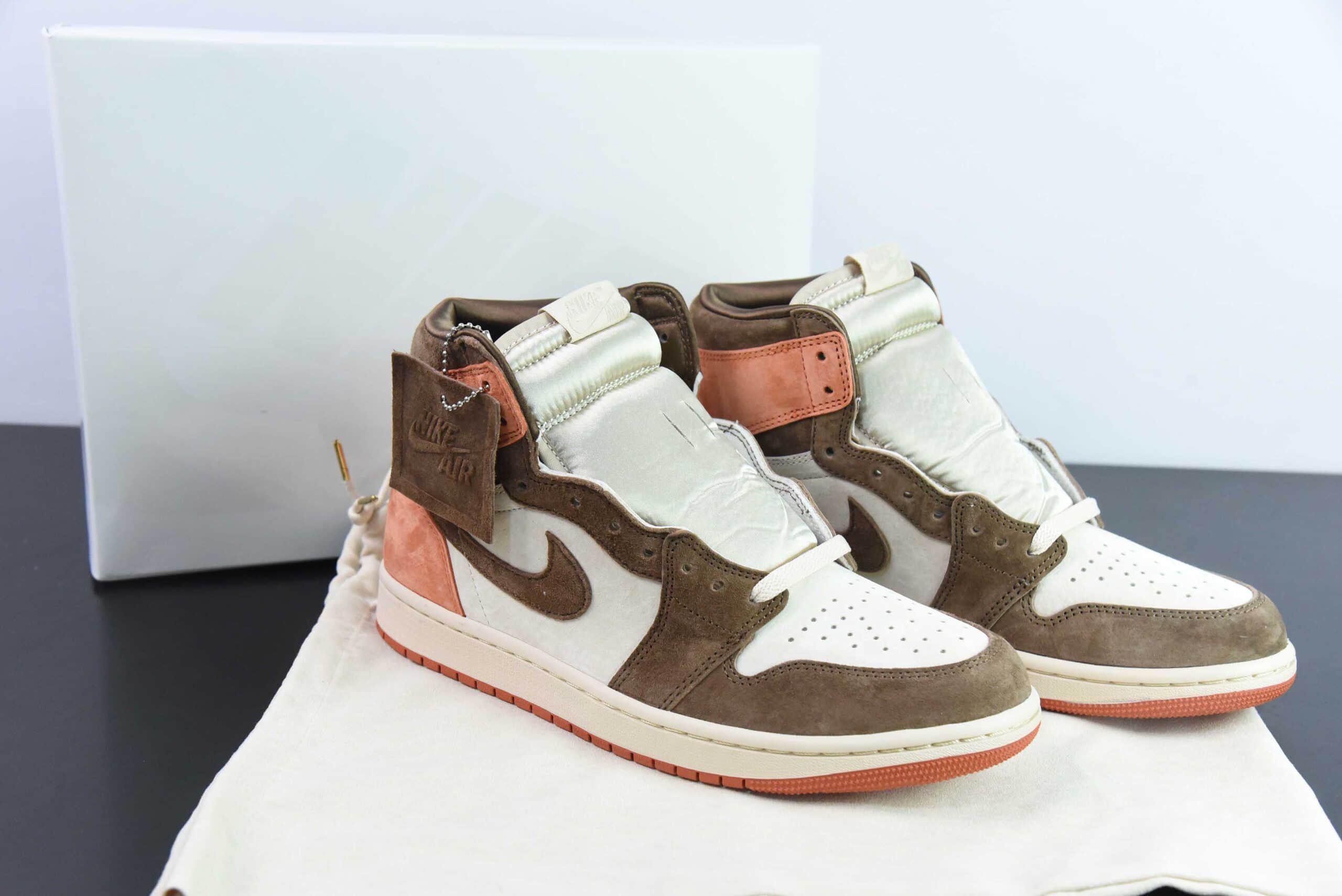 乔丹Air Jordan1 AJ1可可棕橘棕高帮篮球鞋纯原版本 货号：FQ2941-200