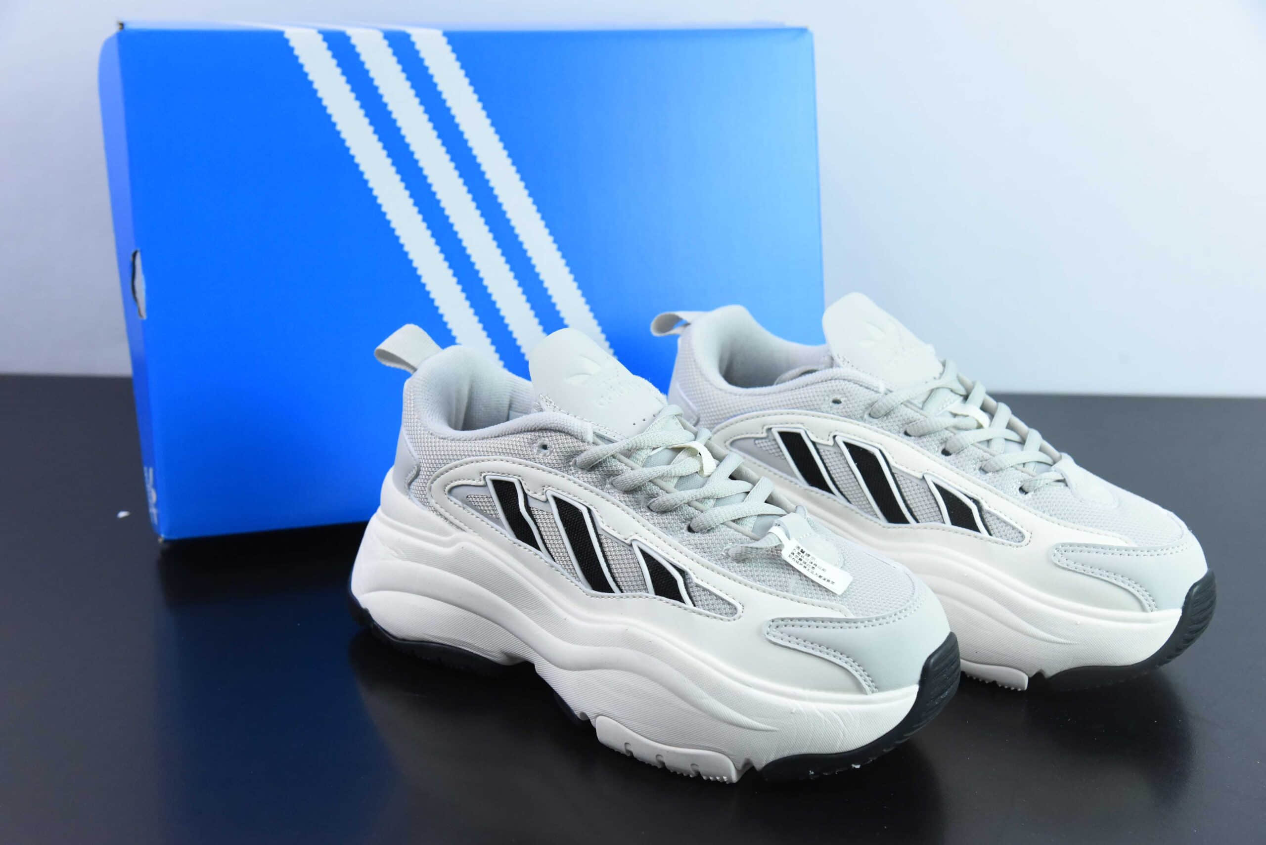 阿迪达斯Adidas Originals Ozgaia 3.0 阿迪白灰厚底增高生活休闲鞋纯原版本货号:IG6042
