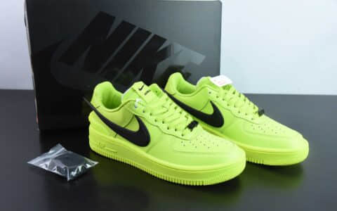 耐克Nike AMBUSH x Air Force 1 Low SP埋伏系列荧光黄黑大钩空军联名合作款低帮板鞋纯原版本 货号：DV3464-100