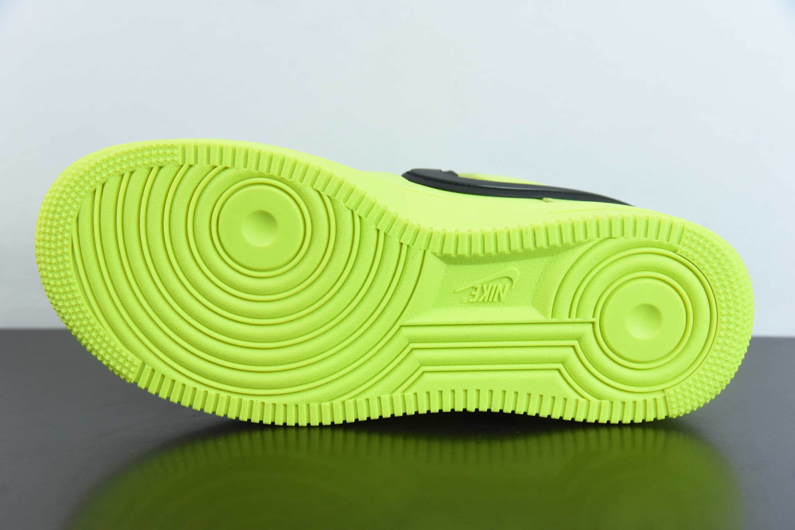 耐克Nike AMBUSH x Air Force 1 Low SP埋伏系列荧光黄黑大钩空军联名合作款低帮板鞋纯原版本 货号：DV3464-100