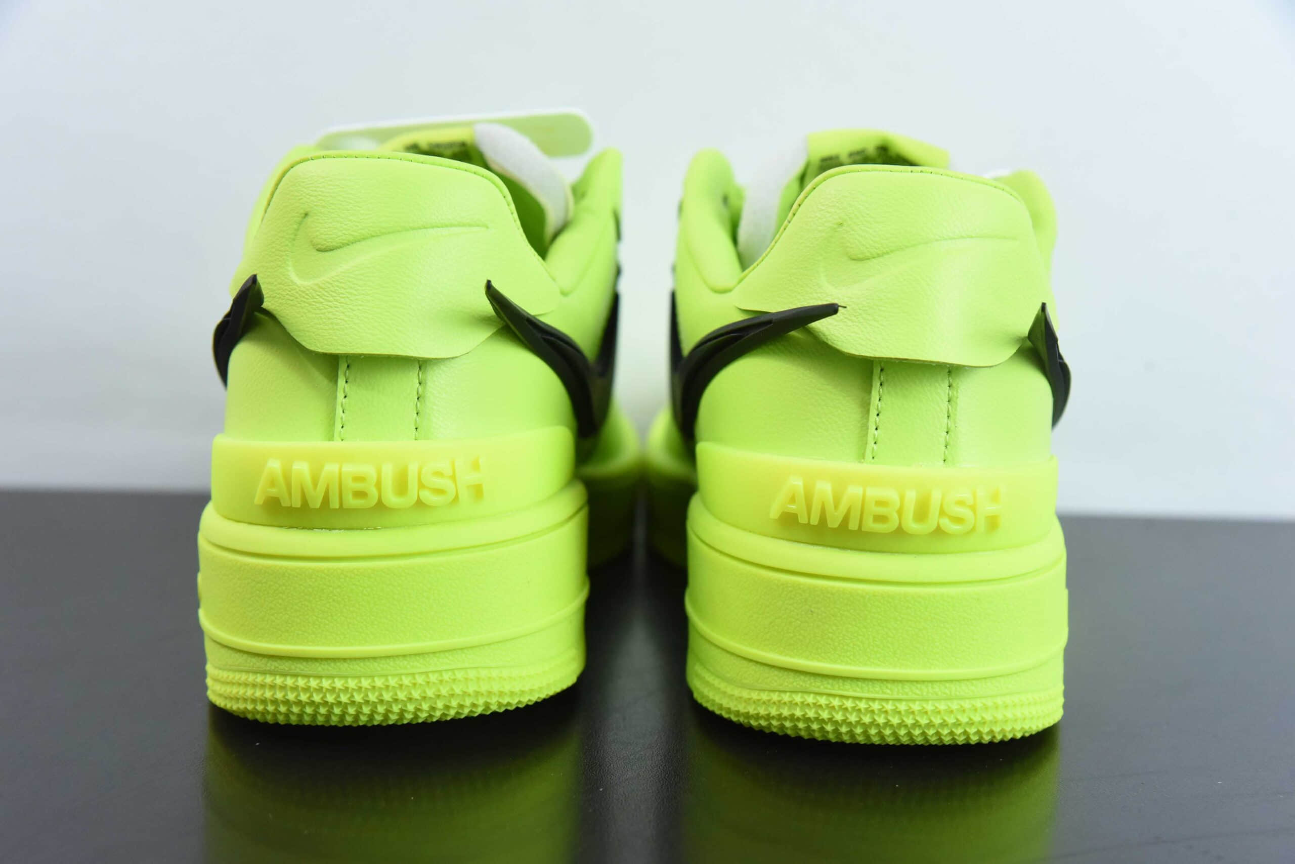 耐克Nike AMBUSH x Air Force 1 Low SP埋伏系列荧光黄黑大钩空军联名合作款低帮板鞋纯原版本 货号：DV3464-100
