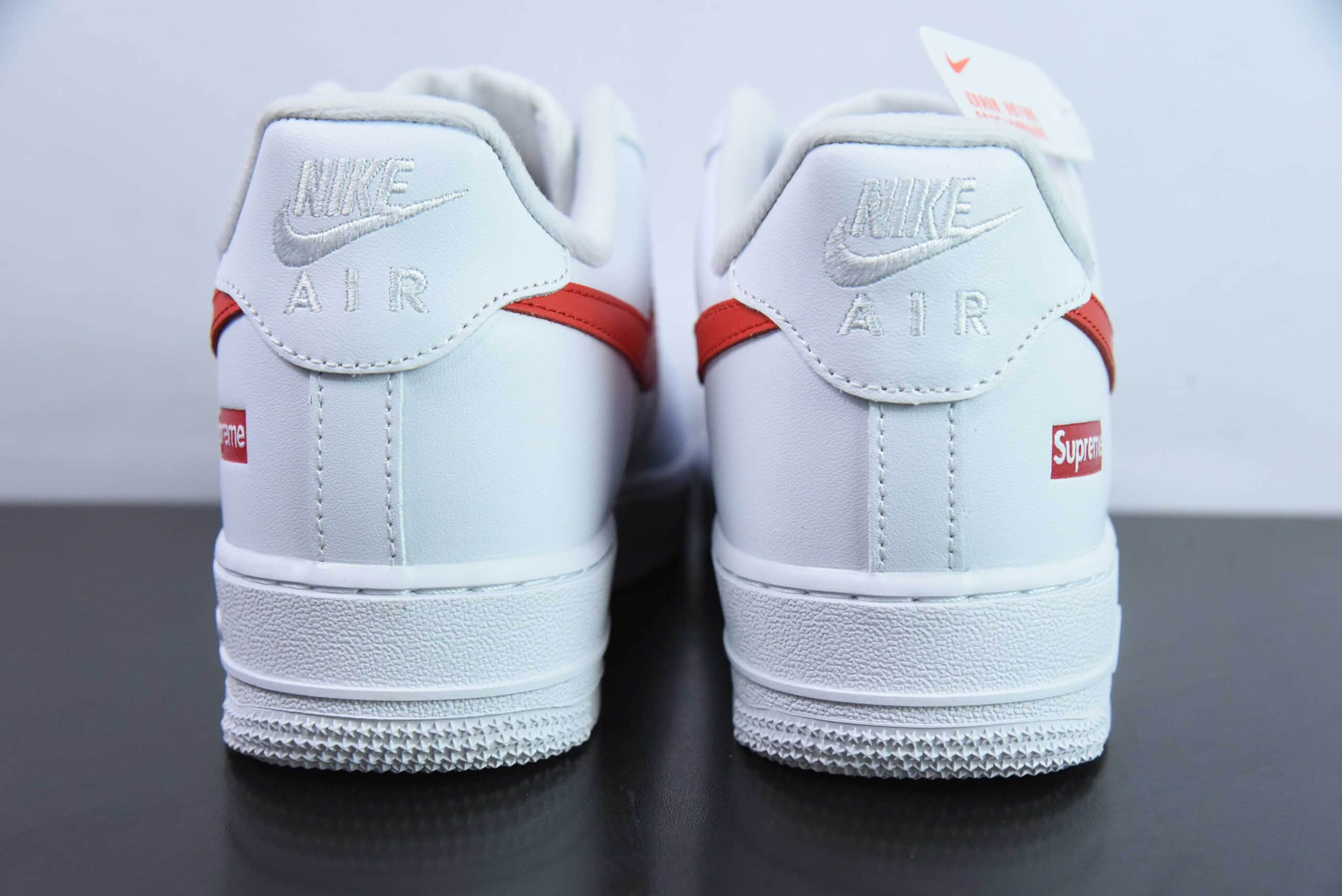 耐克Nike Supreme x Nk Air Force 1'07 Low 白红联名空军一号低帮休闲板鞋纯原版本 货号:CU9225-101