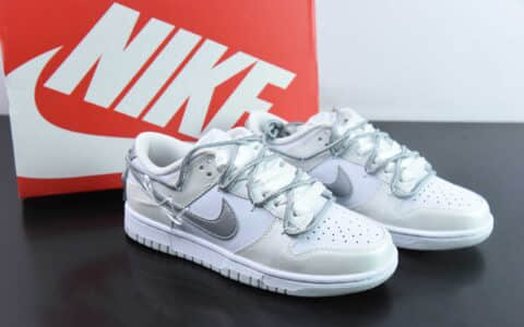 耐克Nike Dunk Low 轻银芭蕾白银SB低帮休闲滑板鞋纯原版本 货号：DH9765-102