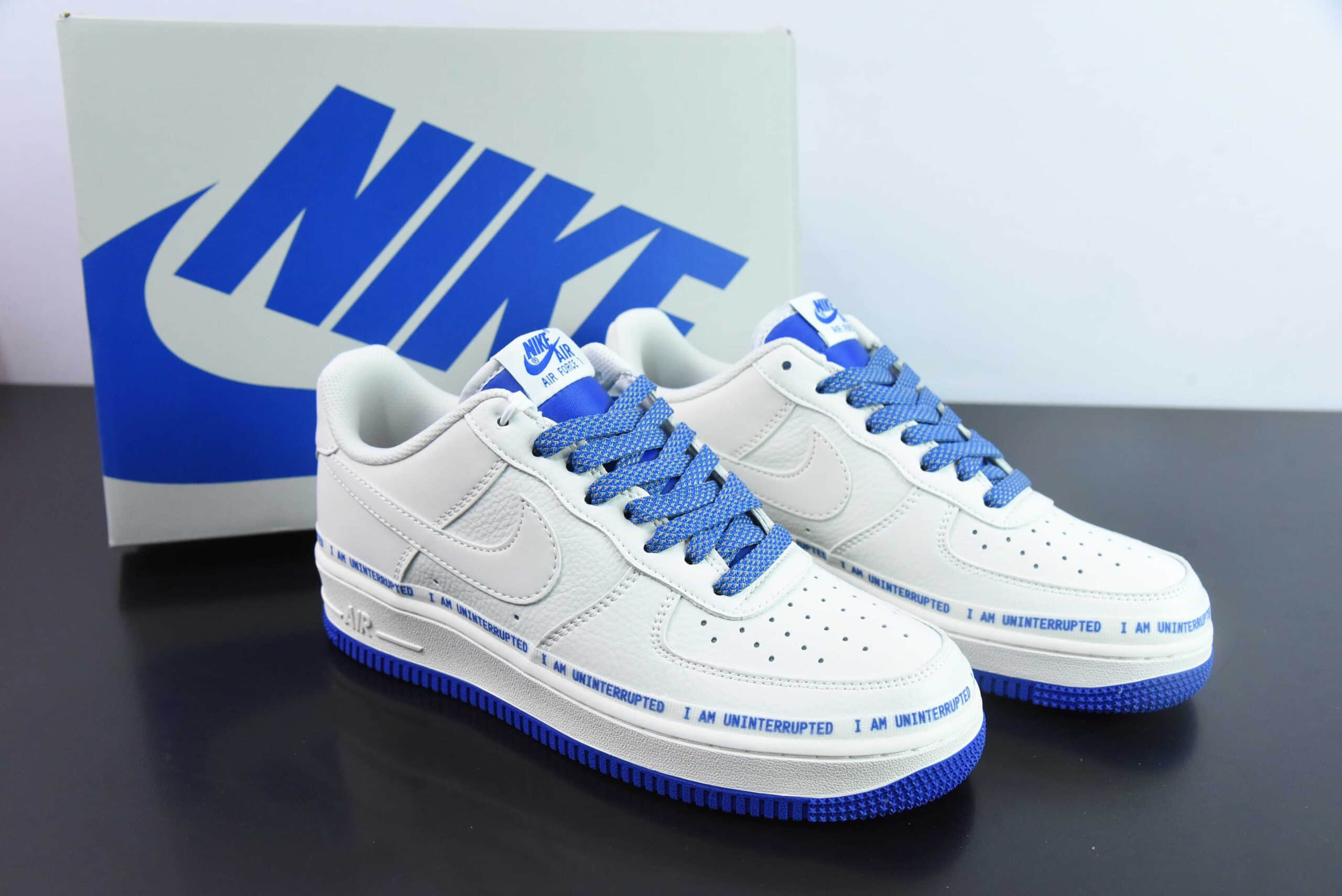耐克Nike Air Force 1´07 Low 米白蓝签名涂鸦满天星空军一号低帮百搭休闲运动板鞋纯原版本 货号:QA1127-811