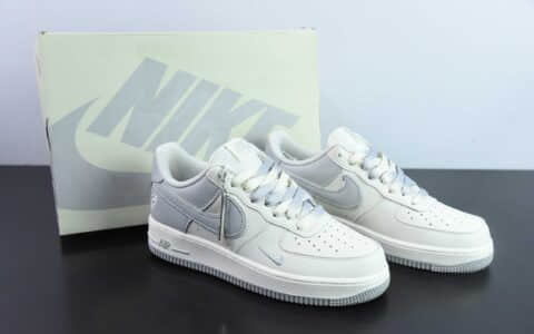 耐克Nike Air Force 1 '07 Low TS米白灰小勾空军一号低帮休闲板鞋纯原版本 货号：IO5636-888