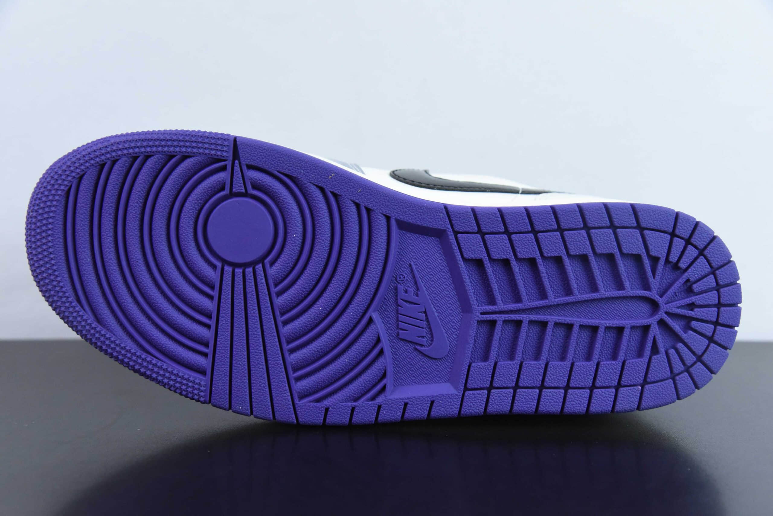 乔丹Air Jordan 1 Low Purple AJ1白黑紫低帮文化休闲板鞋纯原版本 货号:HF5759-101