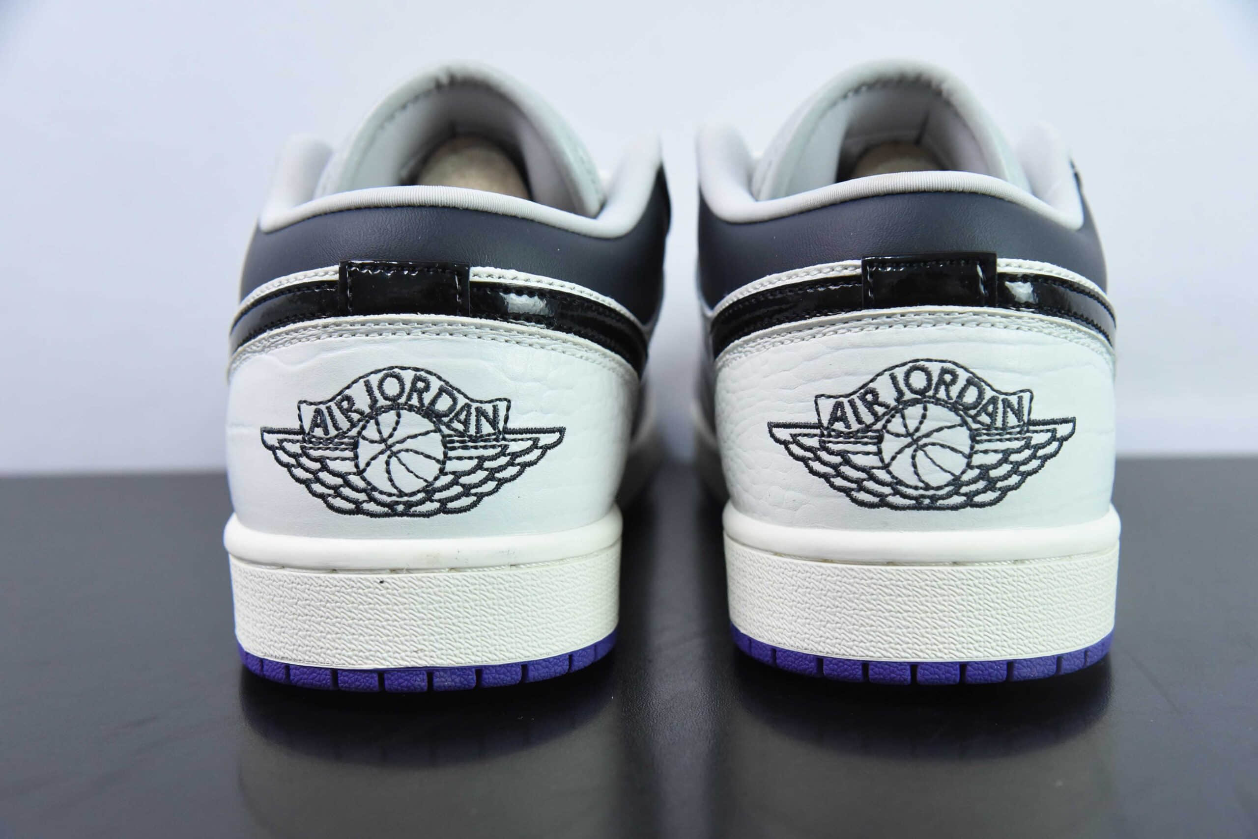 乔丹Air Jordan 1 Low Purple AJ1白黑紫低帮文化休闲板鞋纯原版本 货号:HF5759-101