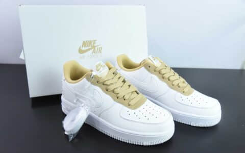 耐克Nike Air Force 1 '07 Low 藤原浩闪电白土黄空军一号低帮休闲板鞋纯原版本 货号：TT0801-603