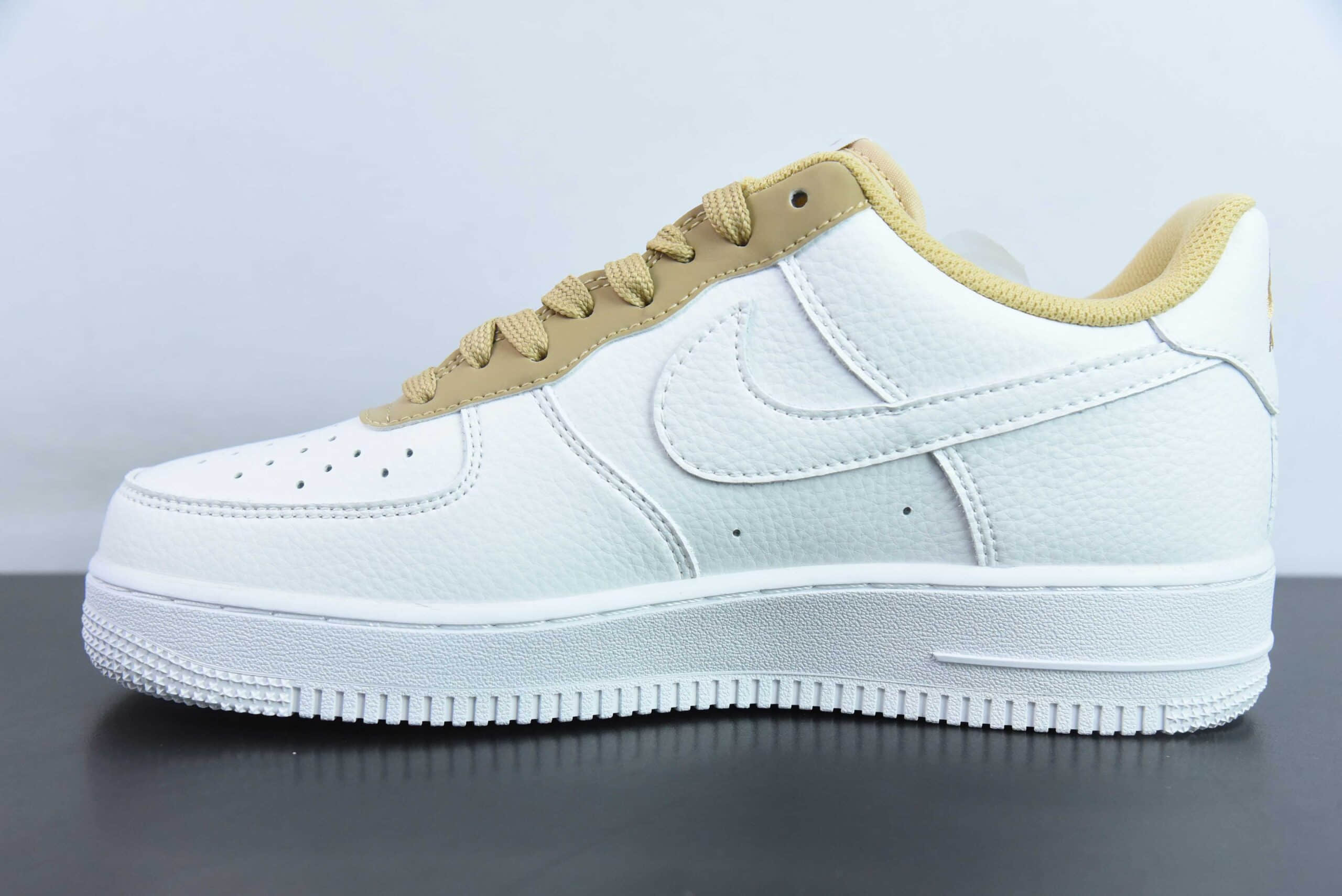 耐克Nike Air Force 1 '07 Low 藤原浩闪电白土黄空军一号低帮休闲板鞋纯原版本 货号：TT0801-603