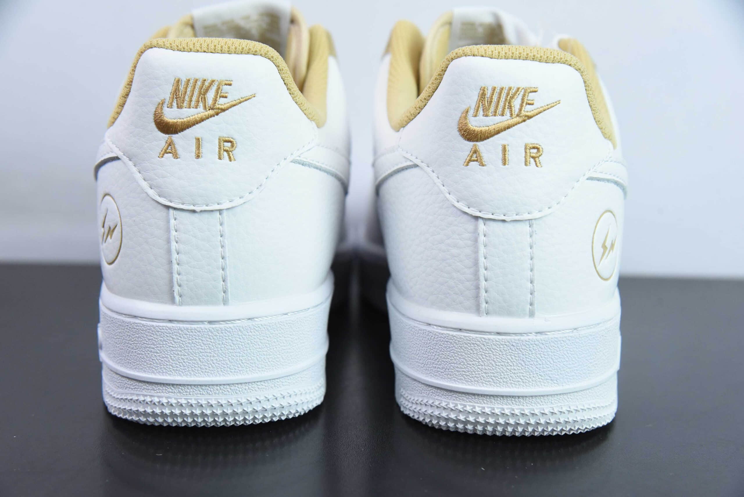 耐克Nike Air Force 1 '07 Low 藤原浩闪电白土黄空军一号低帮休闲板鞋纯原版本 货号：TT0801-603