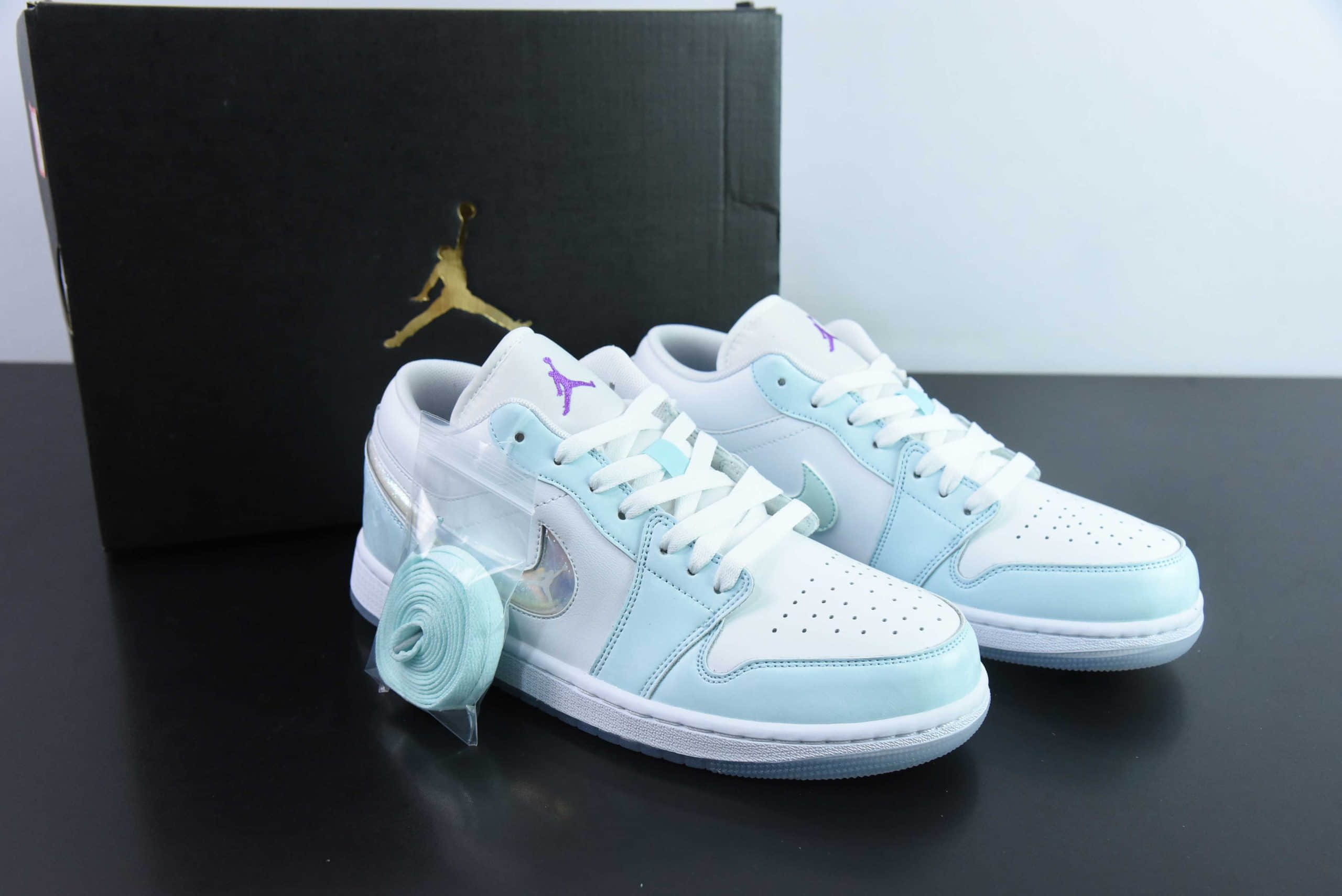 乔丹Air Jordan 1 Low 白蓝流沙脚趾低帮经典复古文化休闲运动篮球鞋纯原版本 货号:HJ3481-491