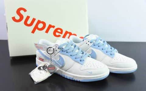 耐克Nike SB Dunk Low“石头岛Supreme联名蔚蓝满天星SB低帮休闲滑板鞋纯原版本 货号：BB9866-001