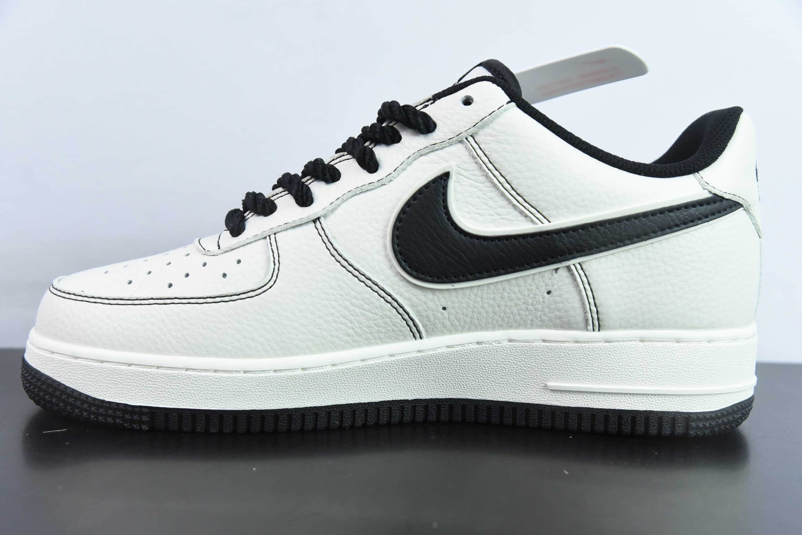 耐克Nike Undefeated x Nike Air Force 1 Low五道杠联名米黑麻绳空军一号低帮休闲板鞋纯原版本 货号：UT2023-201