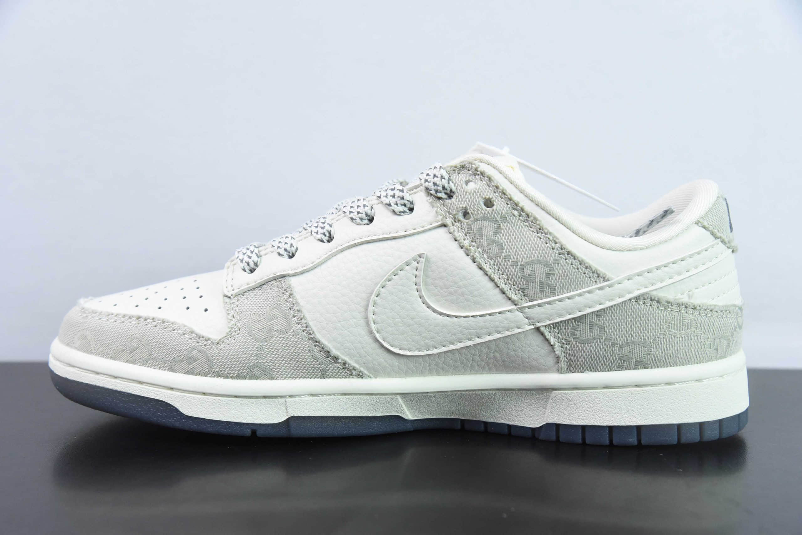 耐克Nike SB Dunk Low 古驰联名烟灰周年高端定制SB低帮休闲板鞋纯原版本 货号：CF3688-003