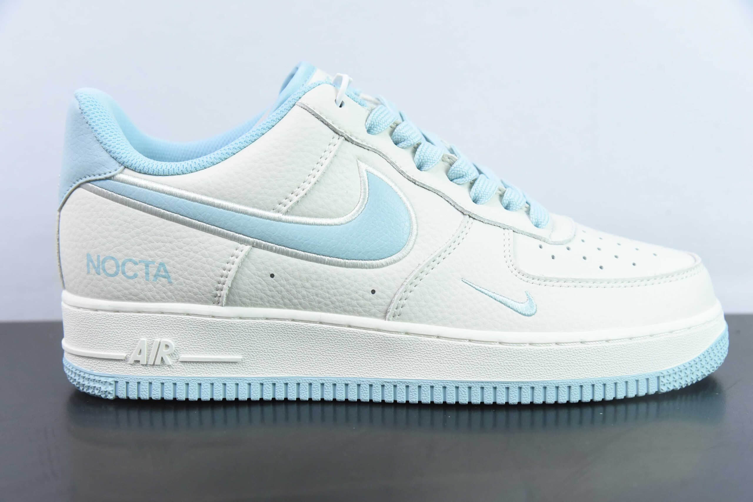 耐克Nike Air Force 1 07 LowNOCTA联名米白浅蓝电绣双钩空军一号经典低帮百搭休闲运动板鞋纯原版本 货号:N00224-026