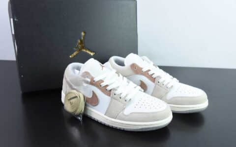 乔丹Air Jordan 1 LowLight BoneArchaeo BrownAJ1骨白灰深棕低帮经典复古文化休闲运动篮球鞋纯原版本 货号：HF1567-200
