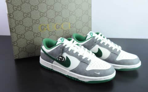 耐克Nike SB Dunk Low GUCCI联名灰绿SB低帮休闲板鞋纯原版本 货号： SF1588-134