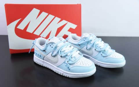 耐克Nike Dunk Low 桃心扑克牌涂鸦美式北卡蓝 SB绑带低帮休闲板鞋纯原版本 货号：DV0831-101