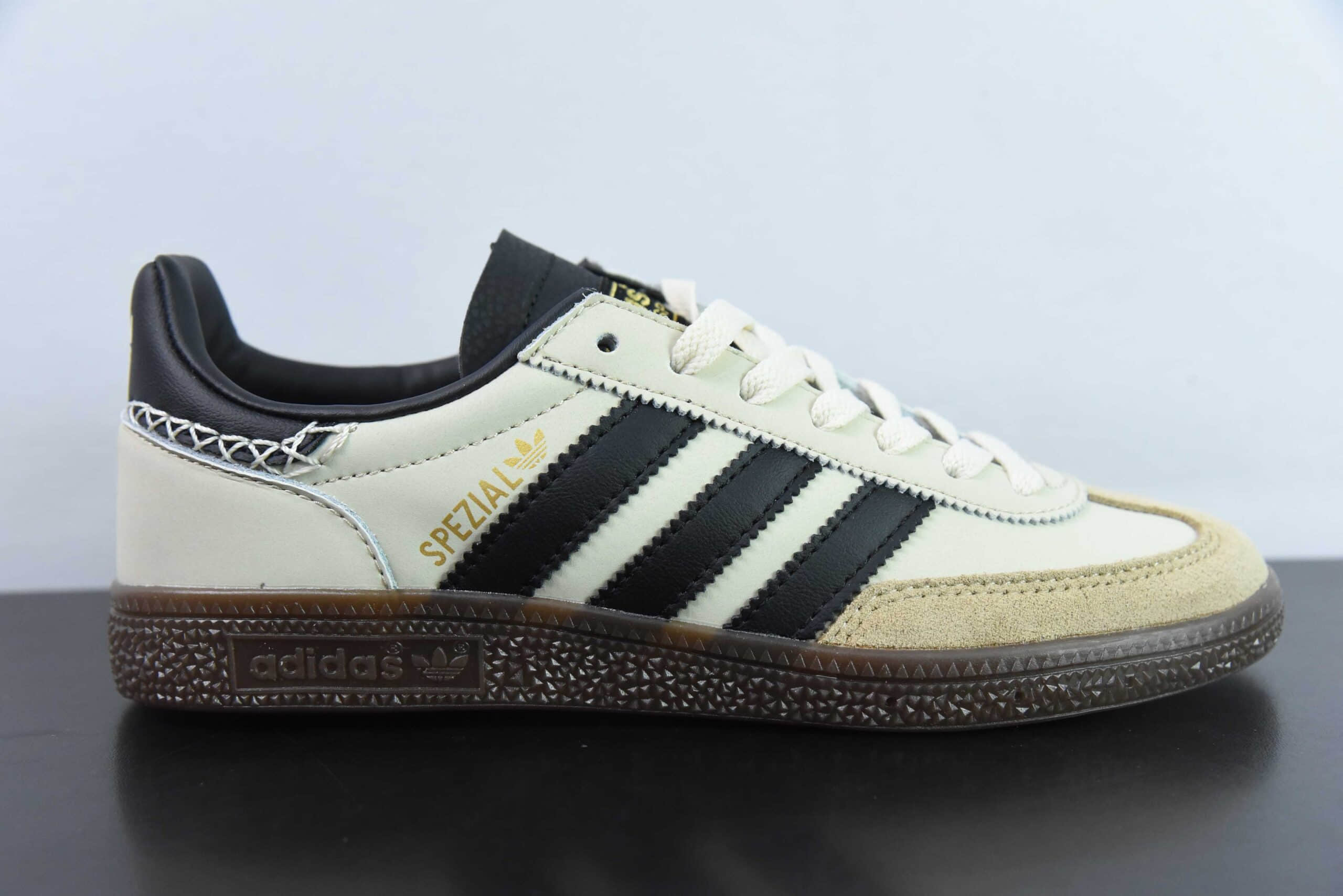 阿迪达斯Adidas Originals Handball Spezial ‘Wonder Beige’马克线手球运动员系列百搭休闲运动板鞋纯原版本 货号: IE3698