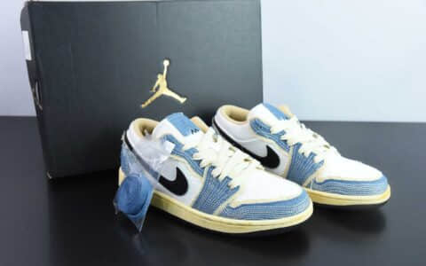 乔丹Air Jordan 1 Low SE WRMK AJ1刺子绣低帮文化休闲板鞋纯原版本 货号：FN7670-493