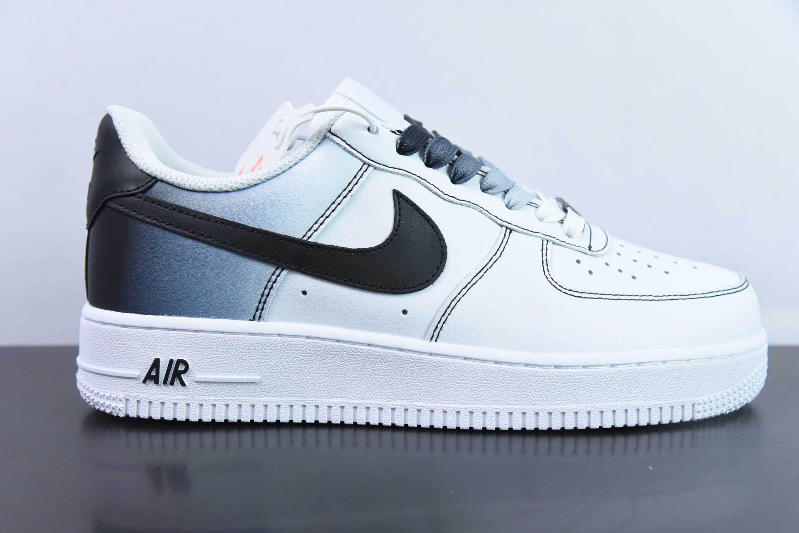 耐克Nike Air Force 1´07 Low 黑蓝渐变空军一号低帮百搭休闲运动板鞋纯原版本 货号:FV0366-101