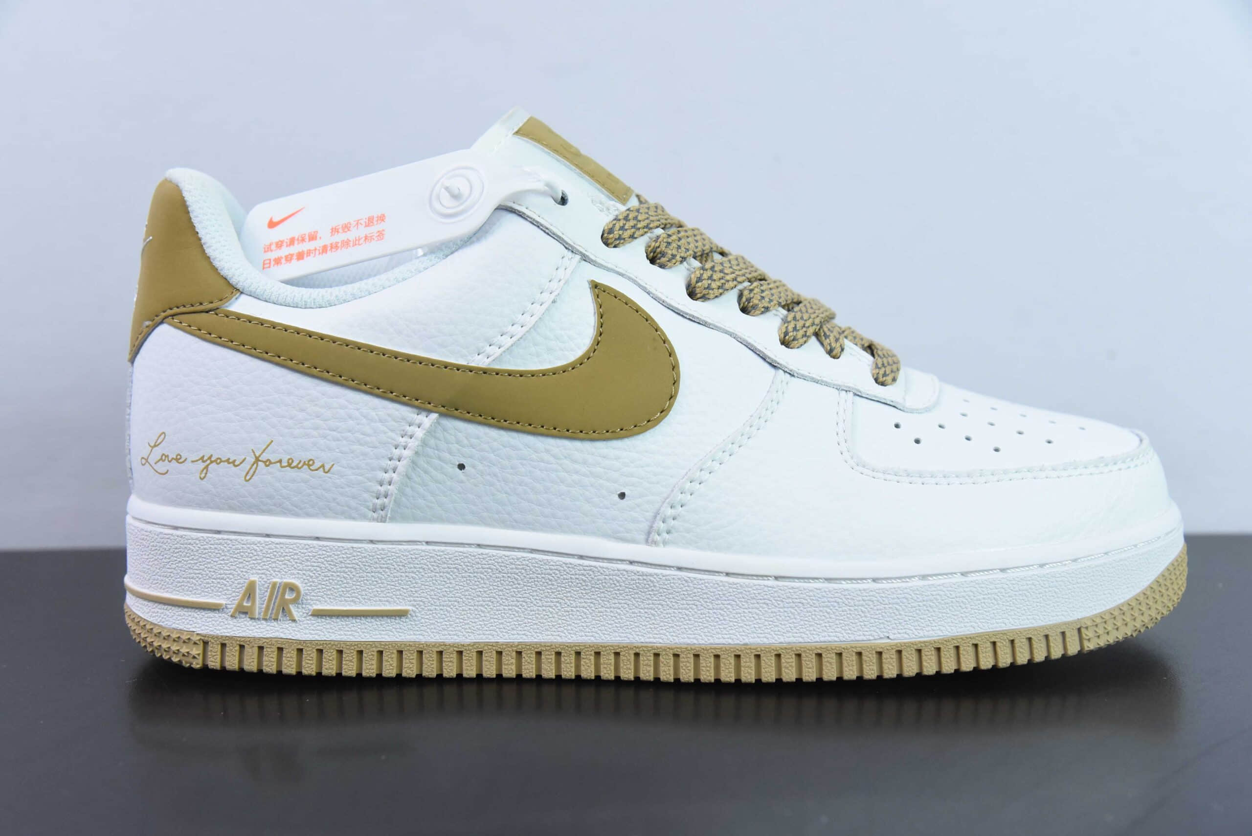 耐克Nike NOCTA×NIke Air Force 1 Low certified lover boy卡其经典空军一号低帮休闲板鞋纯原版本 货号：LO1718-053