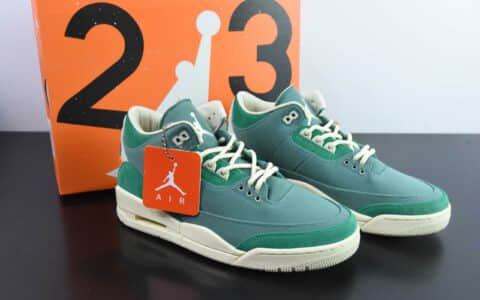 乔丹Nina Chanel Abney x Air Jordan AJ3 OG SP WMNS 艺术家联名绿色复古文化篮球鞋纯原版本 货号：FZ7974-300