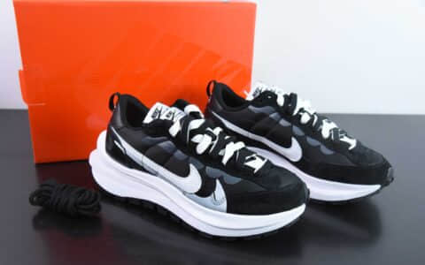 耐克Sacai x NIKE VAPORWAFFLE 走秀3.0黑白联名解构走秀款休闲鞋纯原版本 货号：DD1875-003