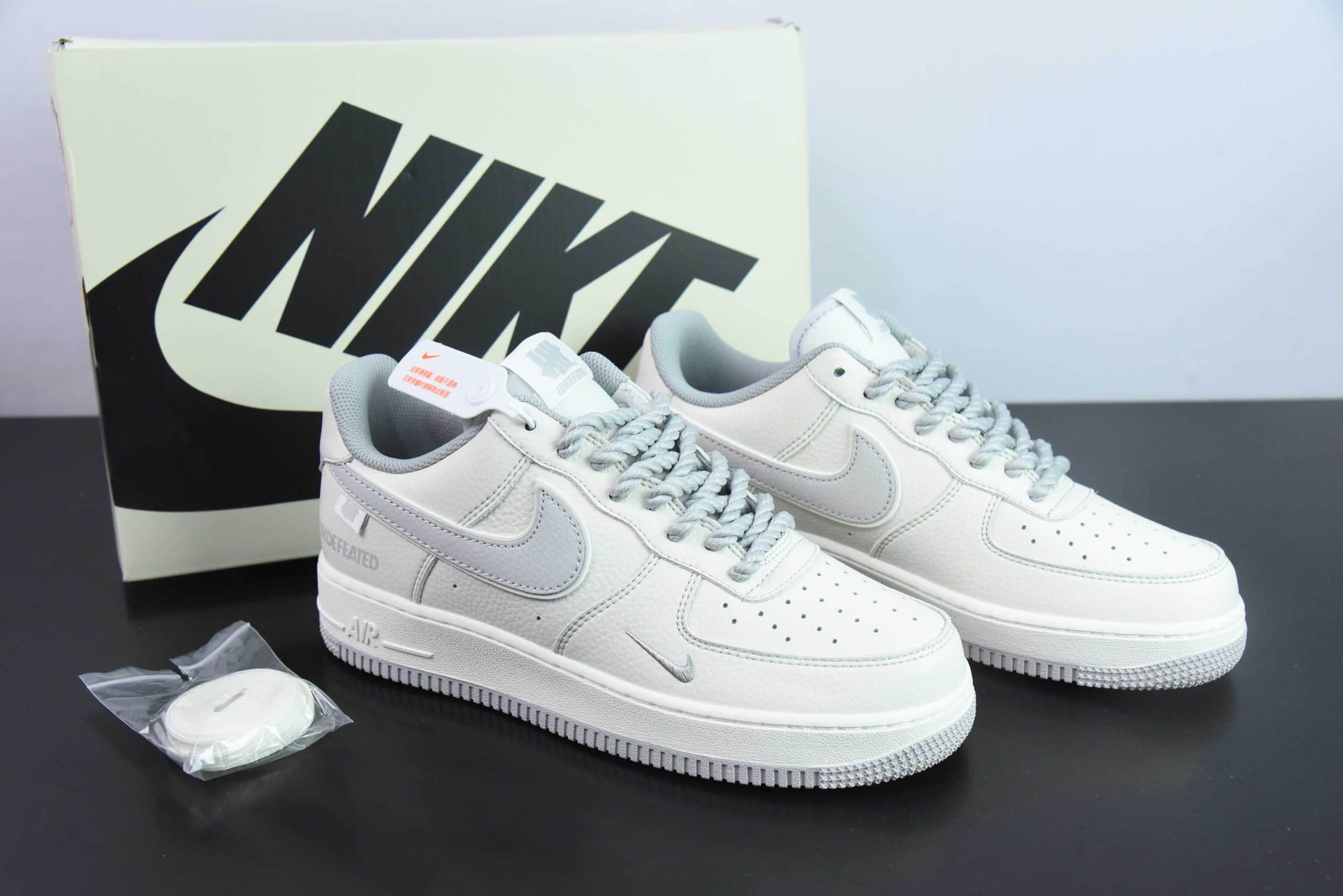耐克Nike Undefeated x Nk Air Force 1'07 Low 米灰麻绳空军一号低帮休闲板鞋纯原版本 货号: UT2023-203