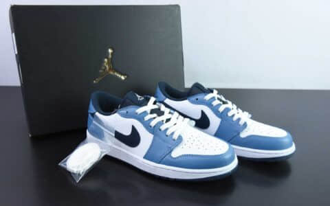 乔丹Air Jordan 1 Low GOLF AJ1高尔夫白蓝黑钩低帮篮球鞋纯原版本 货号：DD9315-115