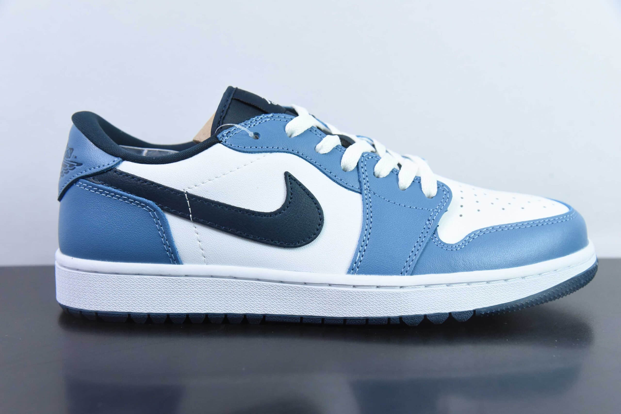 乔丹Air Jordan 1 Low GOLF AJ1高尔夫白蓝黑钩低帮篮球鞋纯原版本 货号：DD9315-115