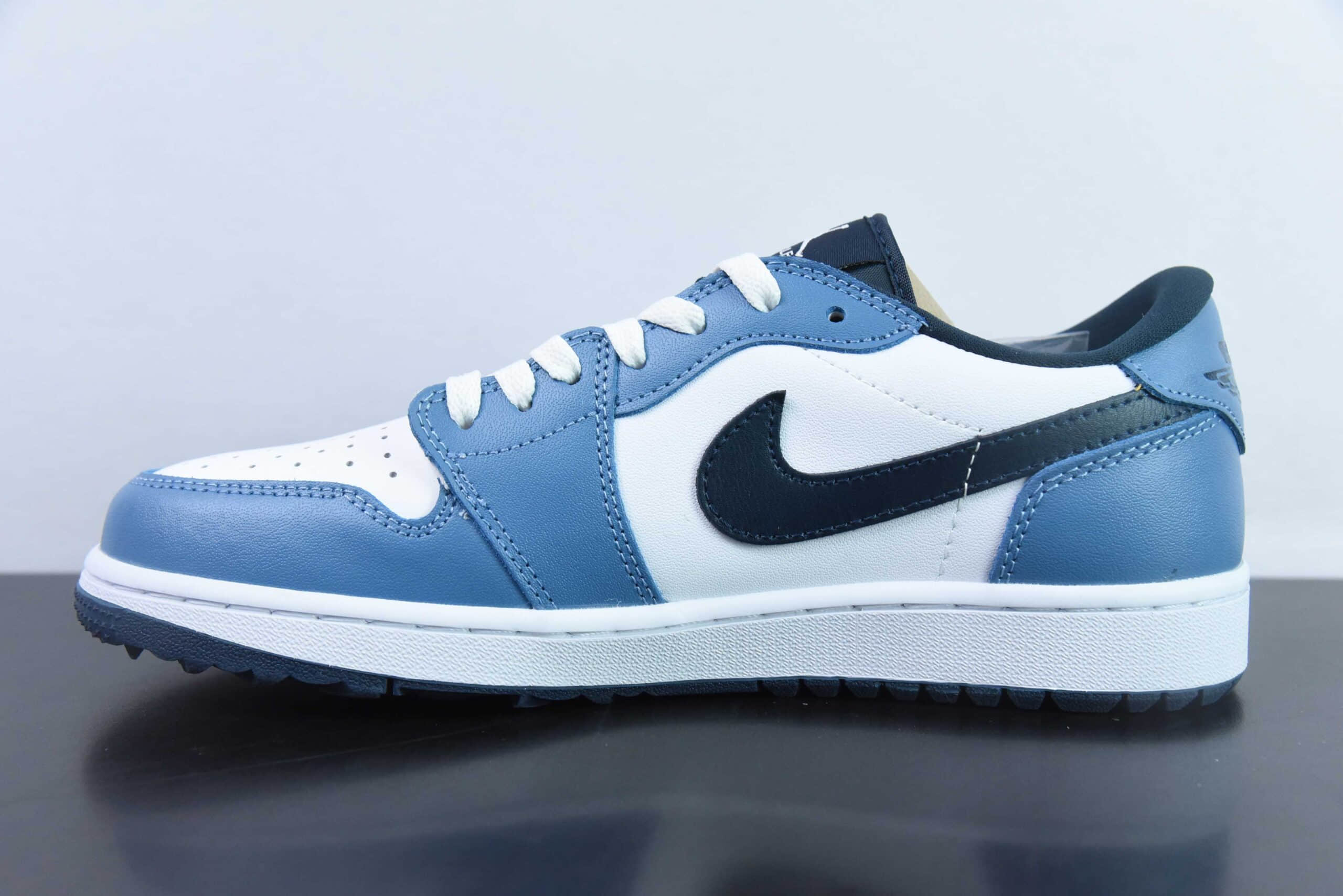 乔丹Air Jordan 1 Low GOLF AJ1高尔夫白蓝黑钩低帮篮球鞋纯原版本 货号：DD9315-115