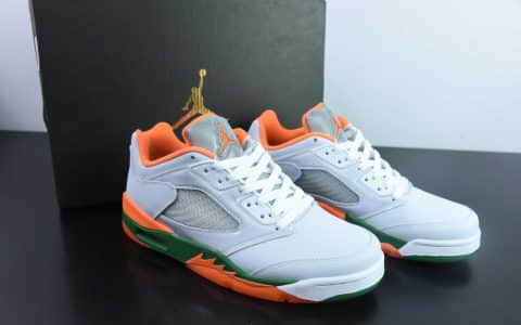 乔丹Air Jordan 5 Low 多巴胺橙绿低帮篮球鞋纯原版本 货号：FQ1293-018