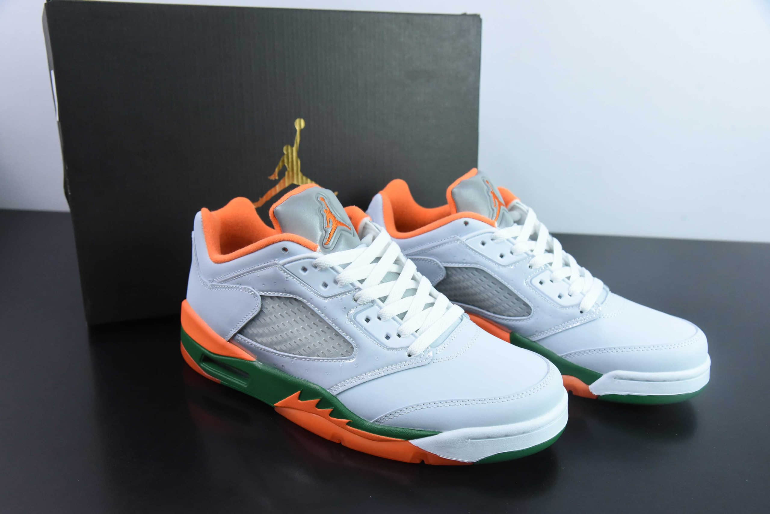 乔丹Air Jordan 5 Low 多巴胺橙绿低帮篮球鞋纯原版本 货号：FQ1293-018